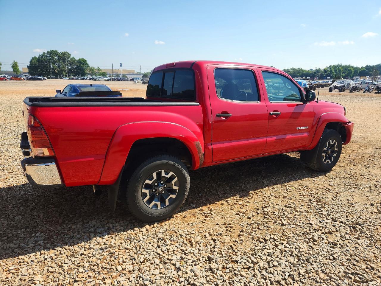 2008 Toyota Tacoma Double Cab Prerunner Red vin: 3TMJU62N28M055837