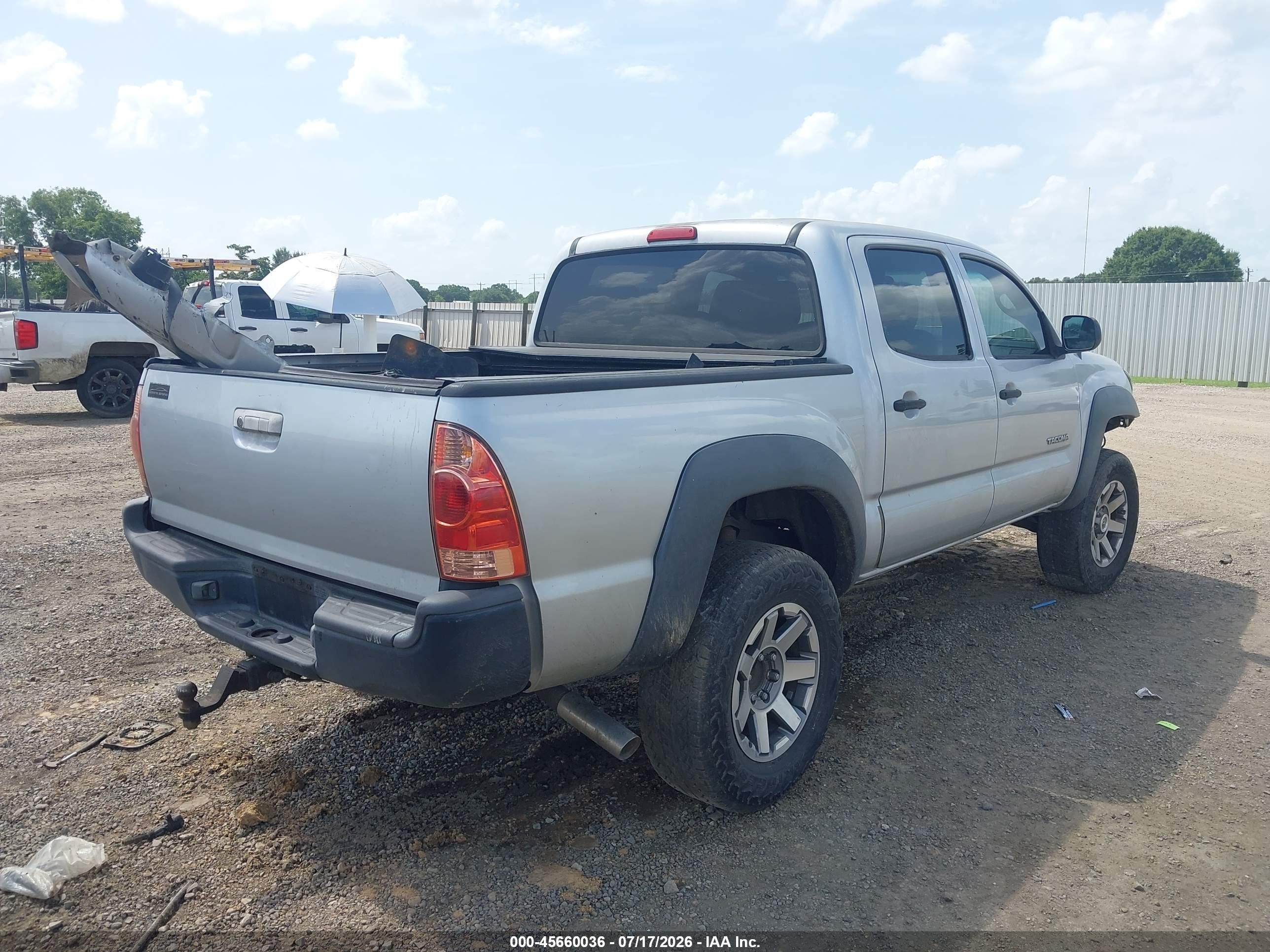 2008 Toyota Tacoma Prerunner V6 Gray vin: 3TMJU62N28M063419