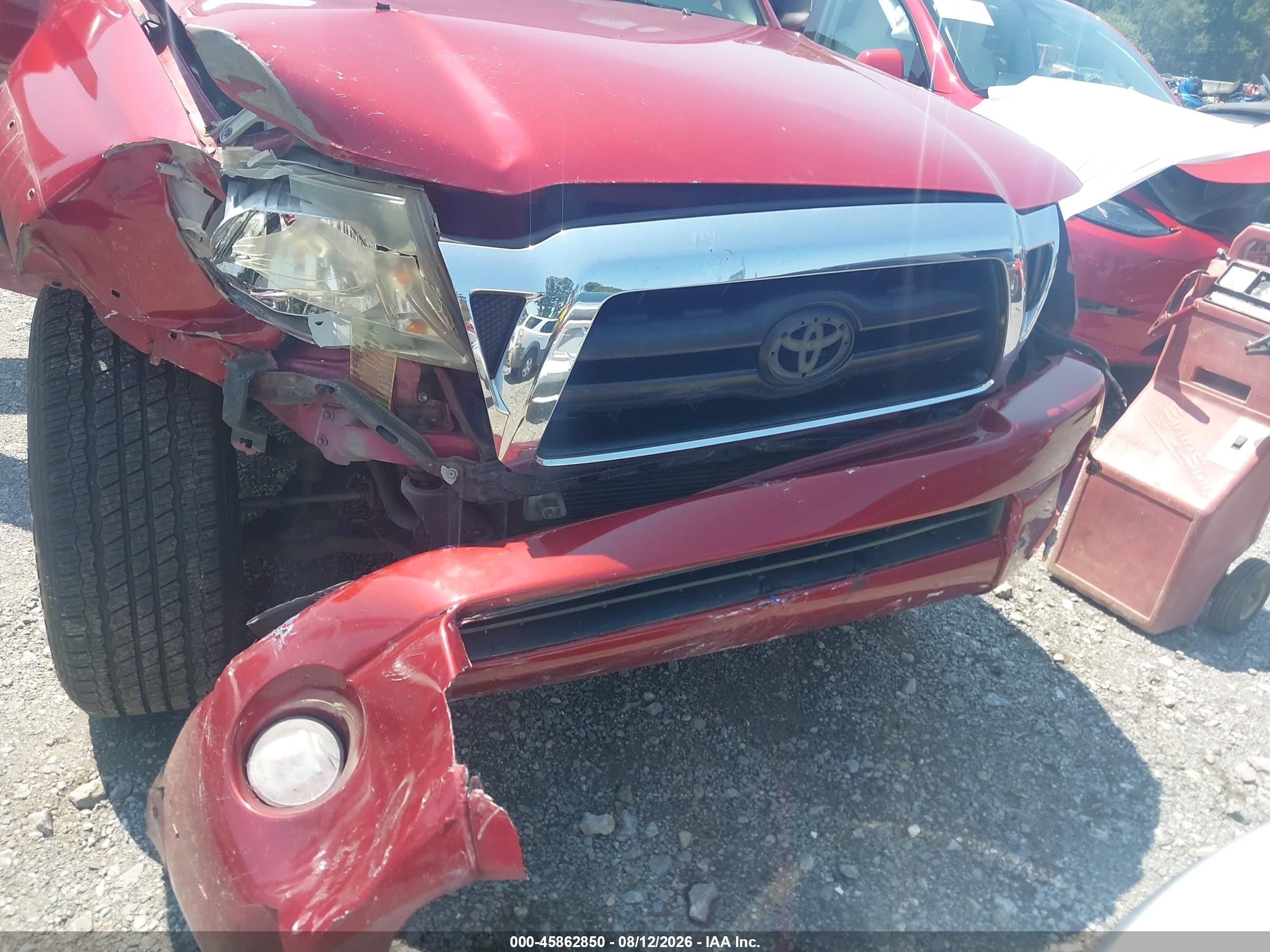 2008 Toyota Tacoma Prerunner V6 Red vin: 3TMJU62N28M064604