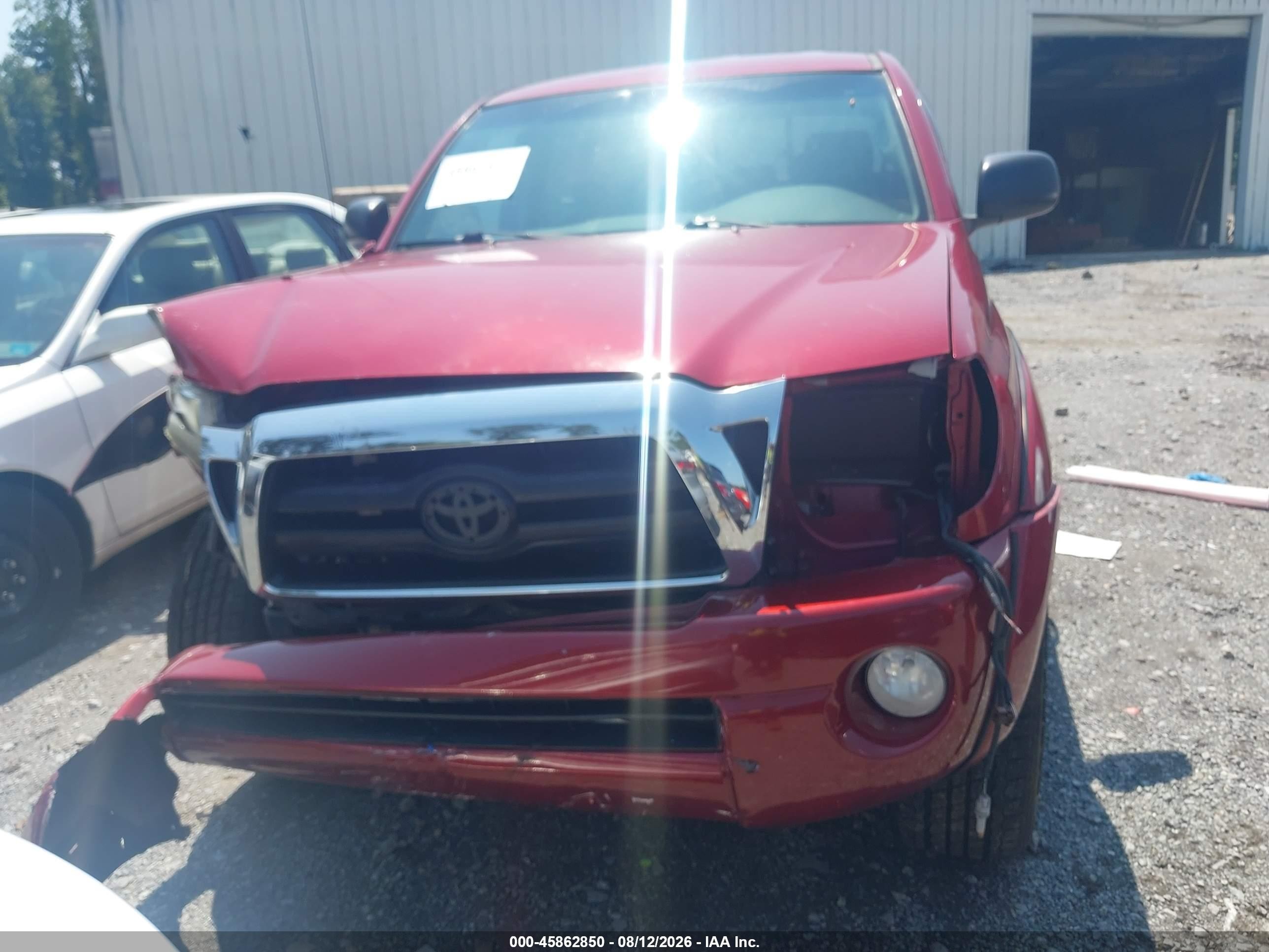 2008 Toyota Tacoma Prerunner V6 Red vin: 3TMJU62N28M064604