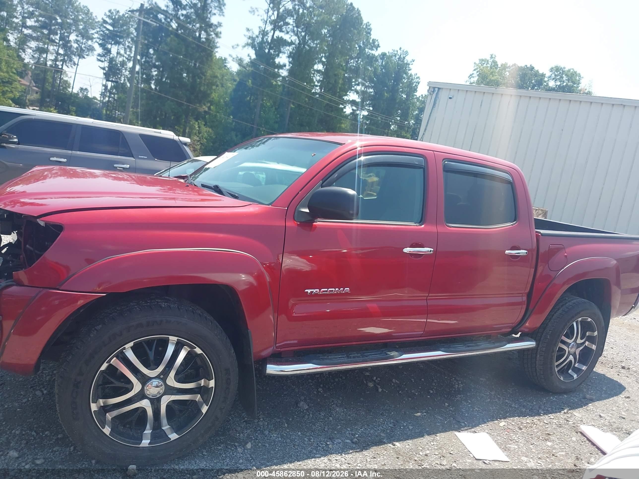2008 Toyota Tacoma Prerunner V6 Red vin: 3TMJU62N28M064604