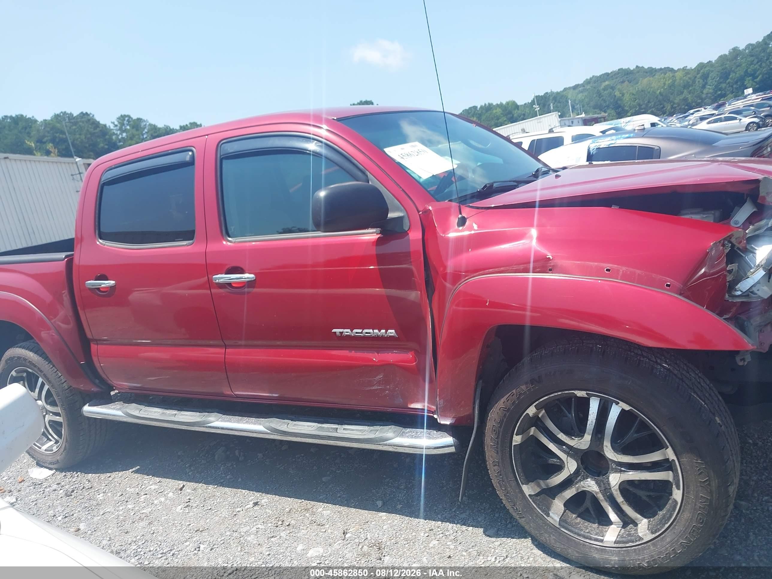 2008 Toyota Tacoma Prerunner V6 Red vin: 3TMJU62N28M064604