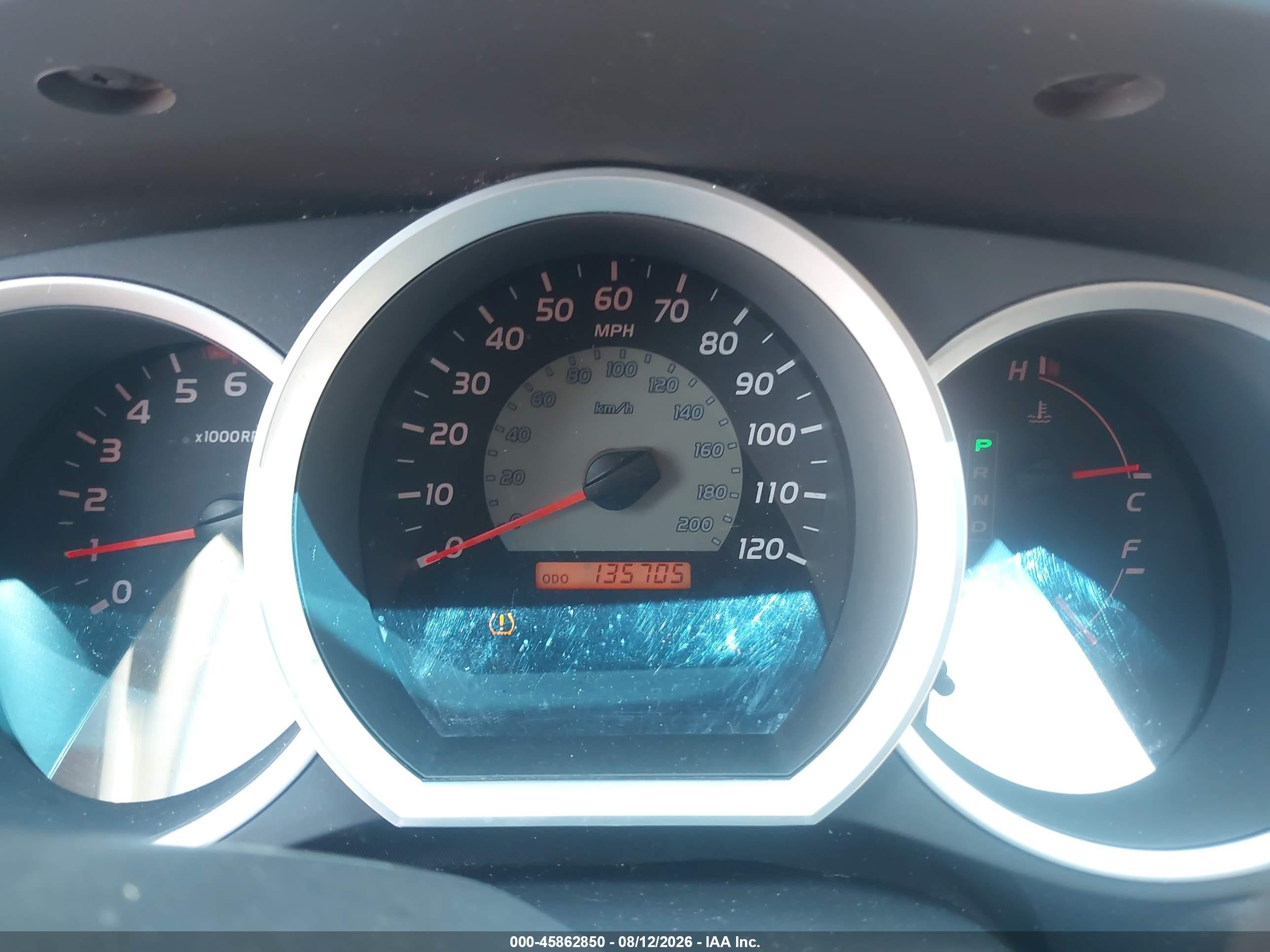 2008 Toyota Tacoma Prerunner V6 Red vin: 3TMJU62N28M064604