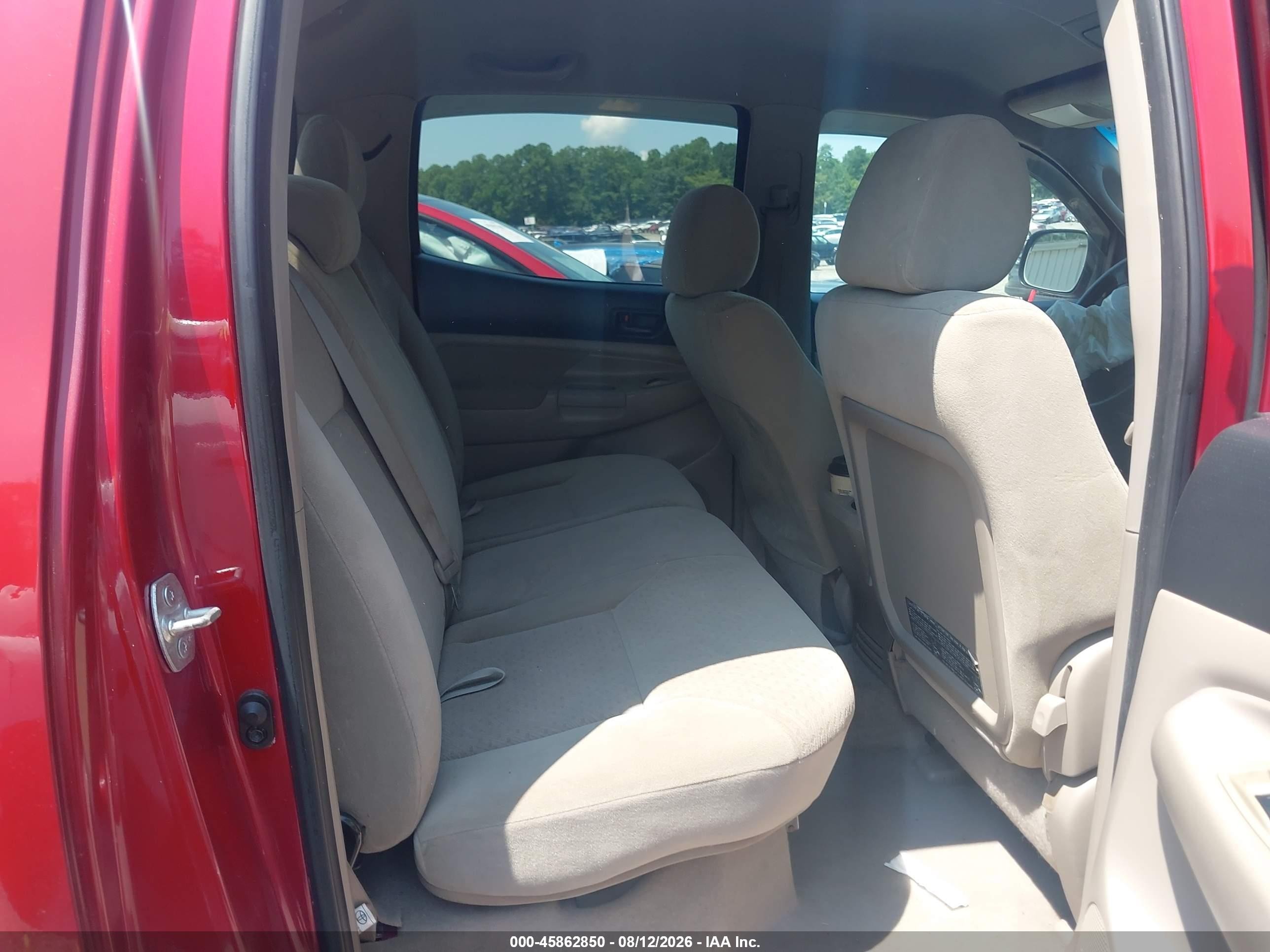 2008 Toyota Tacoma Prerunner V6 Red vin: 3TMJU62N28M064604
