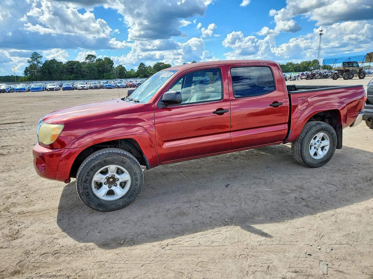 2006 Toyota Tacoma Double Cab Prerunner Красный vin: 3TMJU62N36M020141