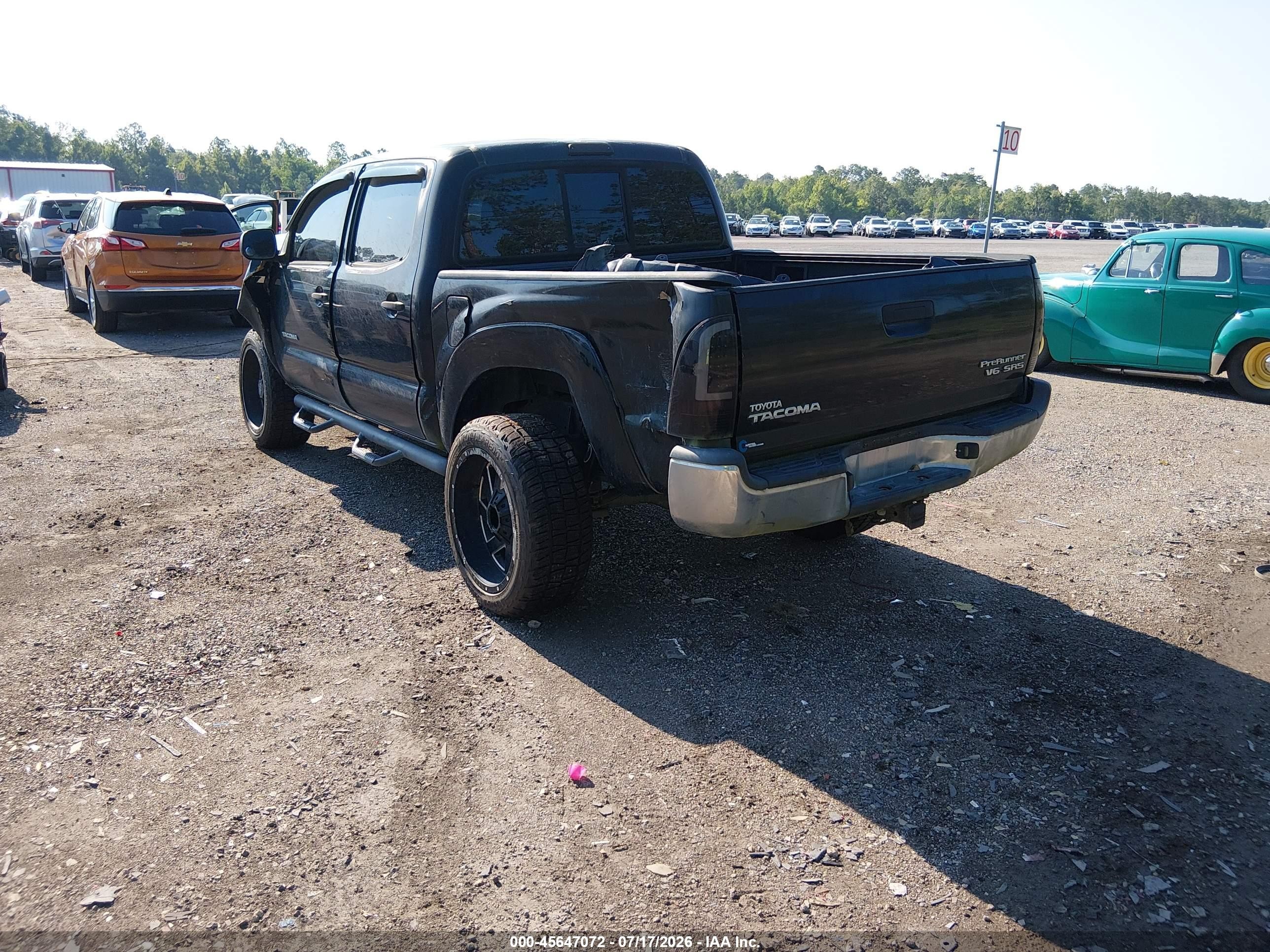 2007 Toyota Tacoma Prerunner V6 Black vin: 3TMJU62N37M042576