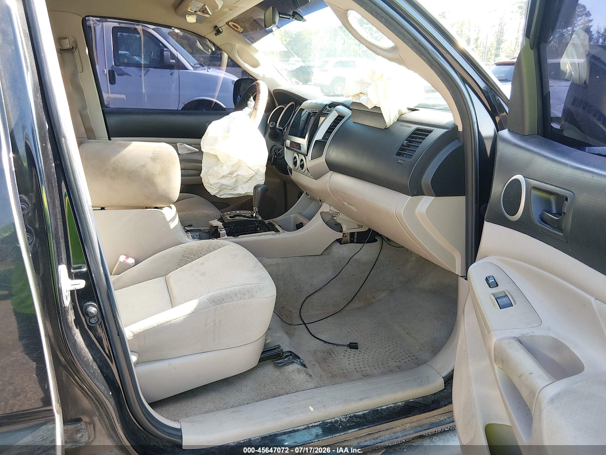 2007 Toyota Tacoma Prerunner V6 Black vin: 3TMJU62N37M042576