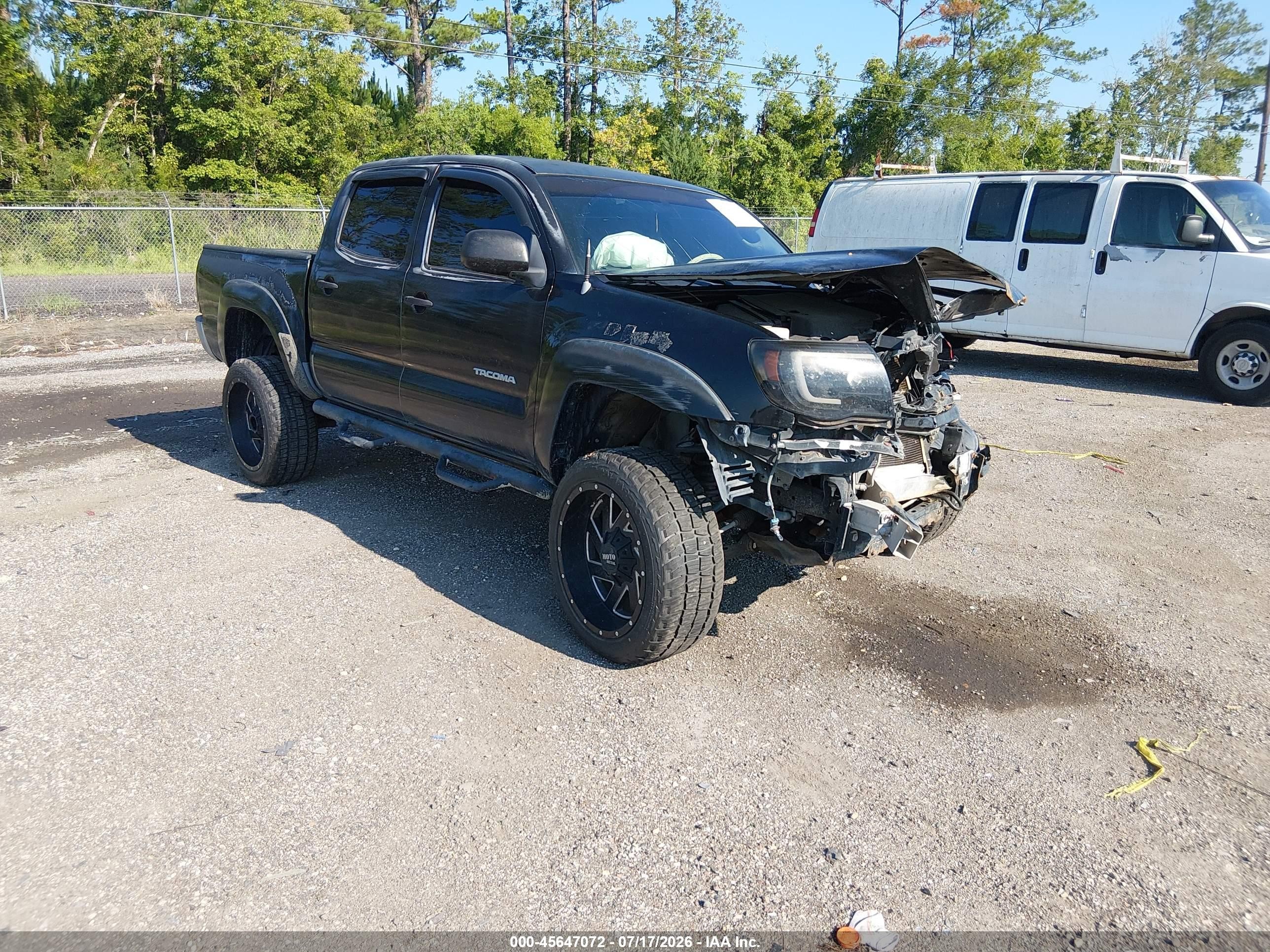 2007 Toyota Tacoma Prerunner V6 Black vin: 3TMJU62N37M042576