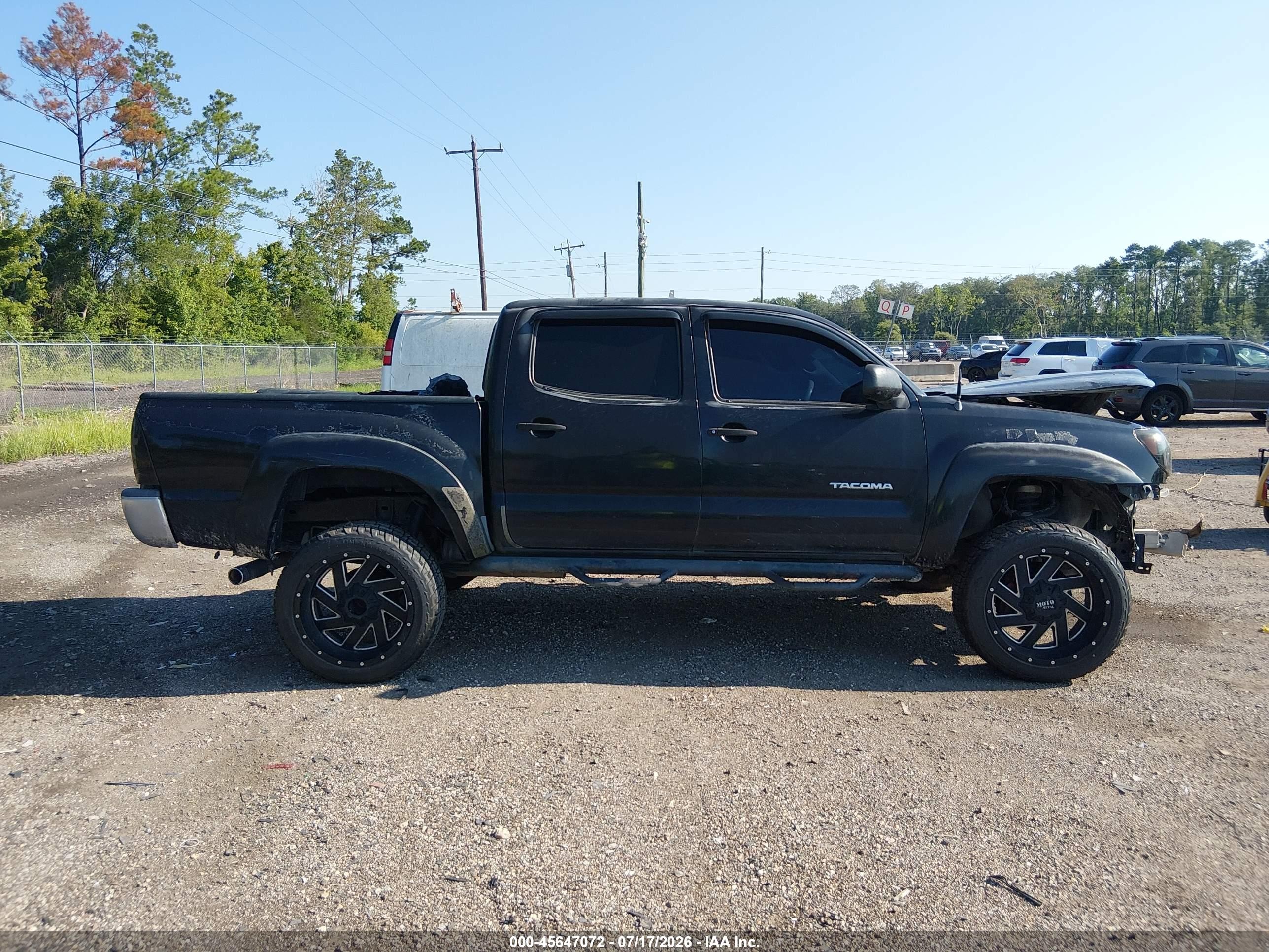 2007 Toyota Tacoma Prerunner V6 Black vin: 3TMJU62N37M042576