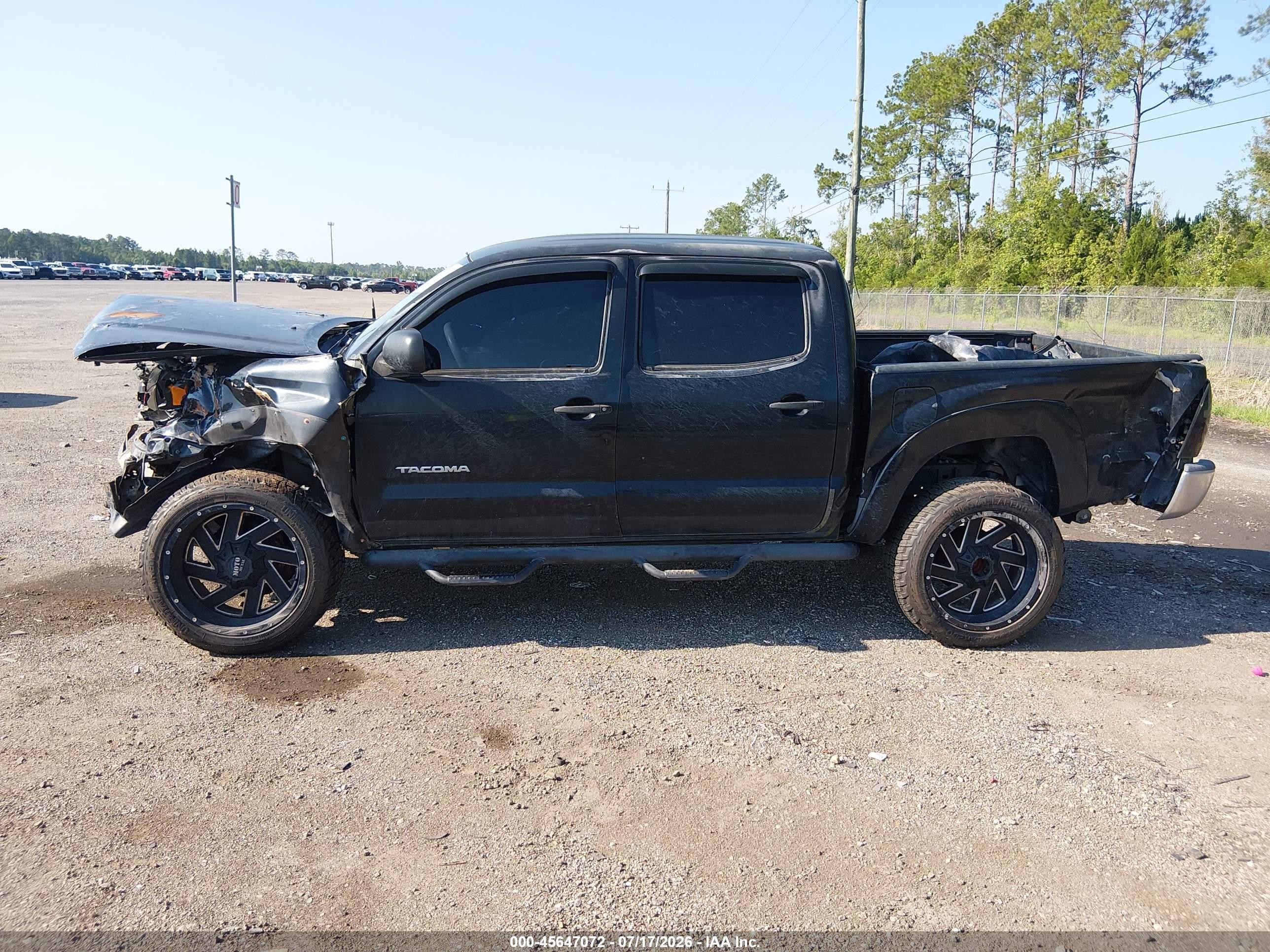 2007 Toyota Tacoma Prerunner V6 Black vin: 3TMJU62N37M042576