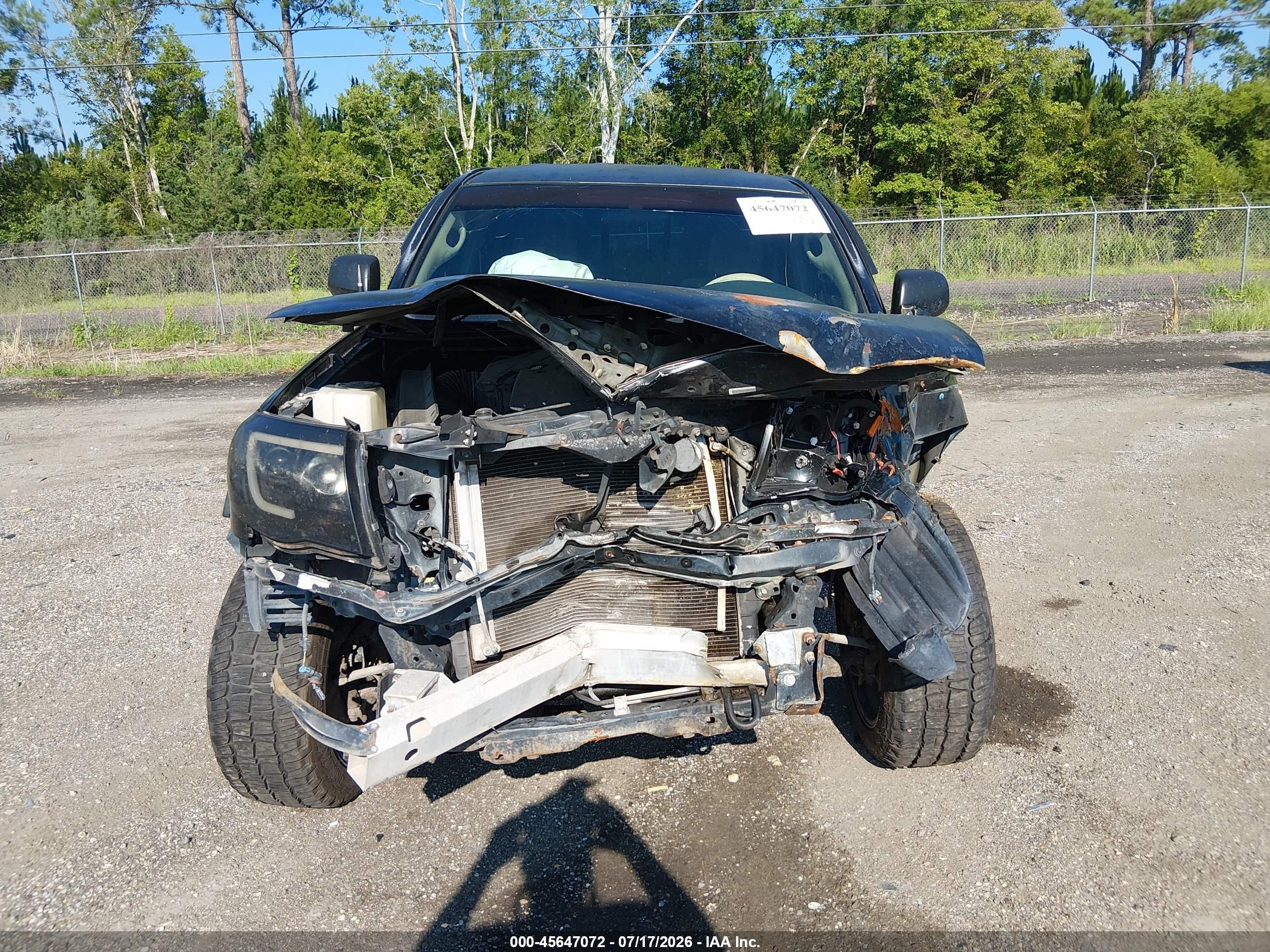 2007 Toyota Tacoma Prerunner V6 Black vin: 3TMJU62N37M042576