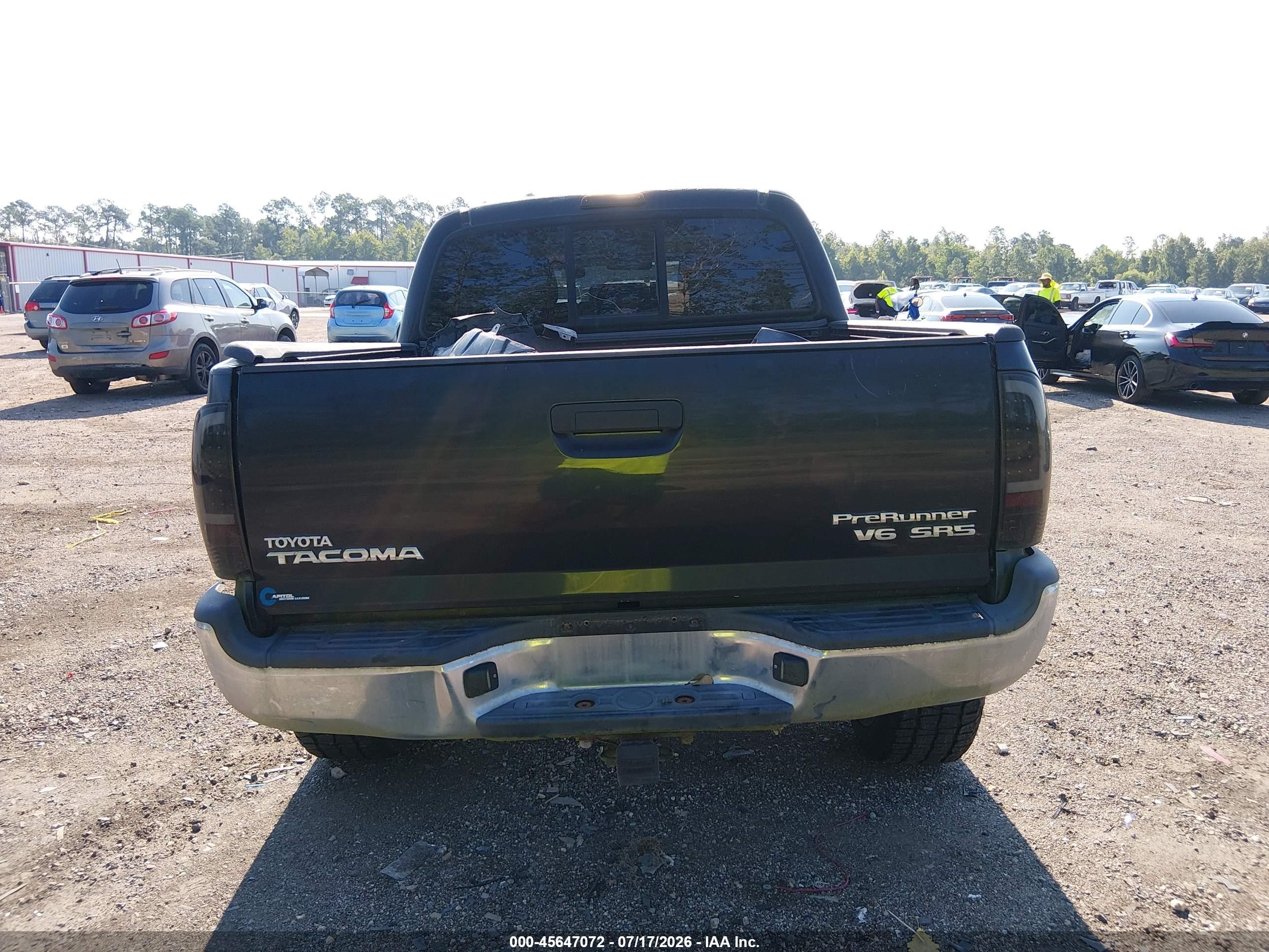 2007 Toyota Tacoma Prerunner V6 Black vin: 3TMJU62N37M042576