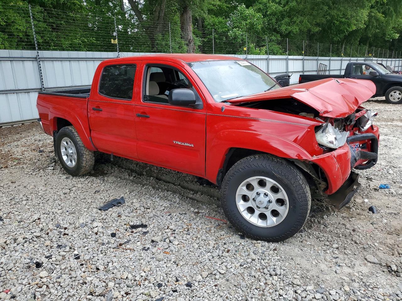 2007 Toyota Tacoma Double Cab Prerunner Red vin: 3TMJU62N37M045946