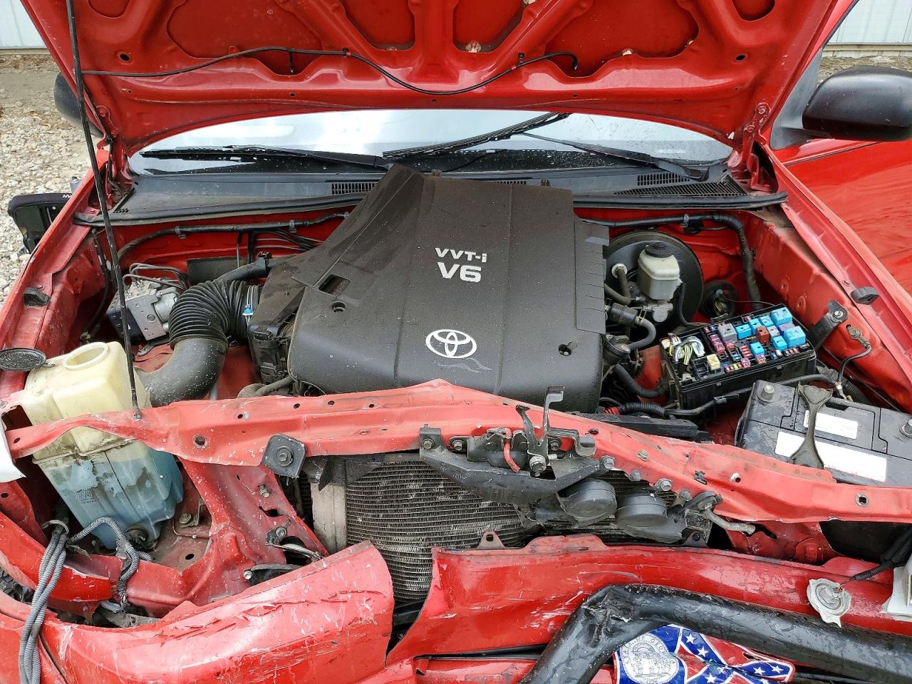 2007 Toyota Tacoma Double Cab Prerunner Red vin: 3TMJU62N37M045946