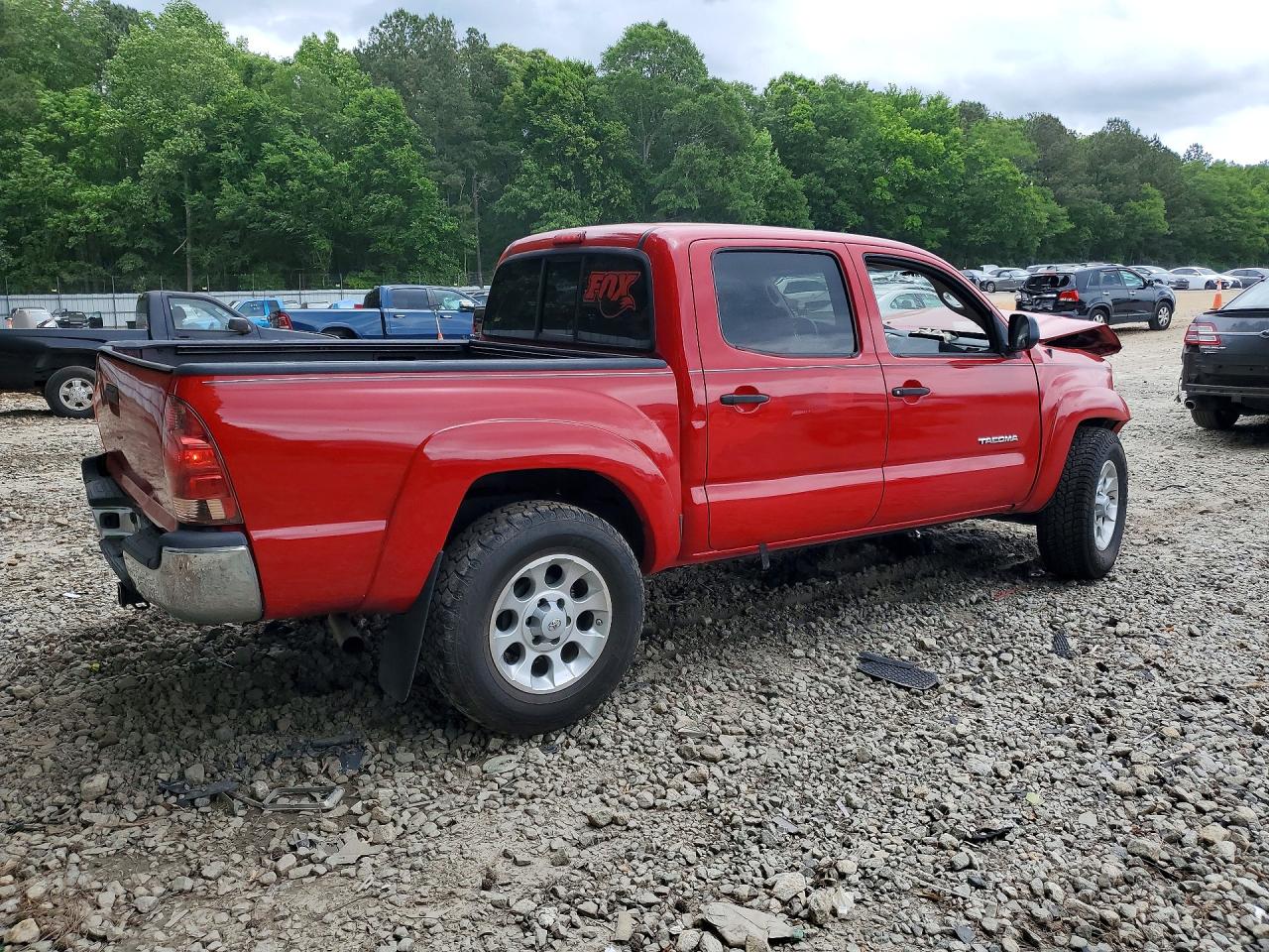 2007 Toyota Tacoma Double Cab Prerunner Red vin: 3TMJU62N37M045946