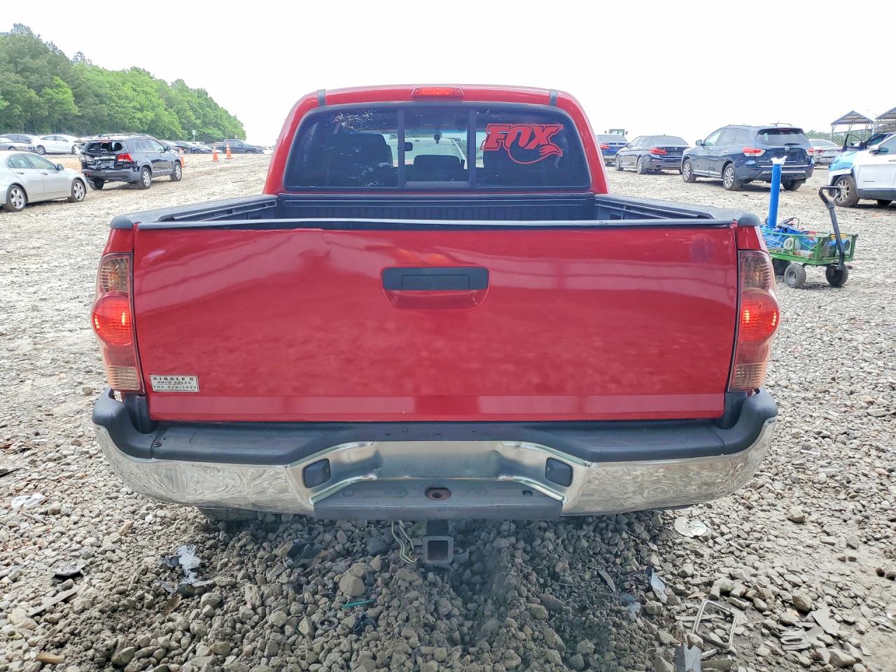 2007 Toyota Tacoma Double Cab Prerunner Red vin: 3TMJU62N37M045946