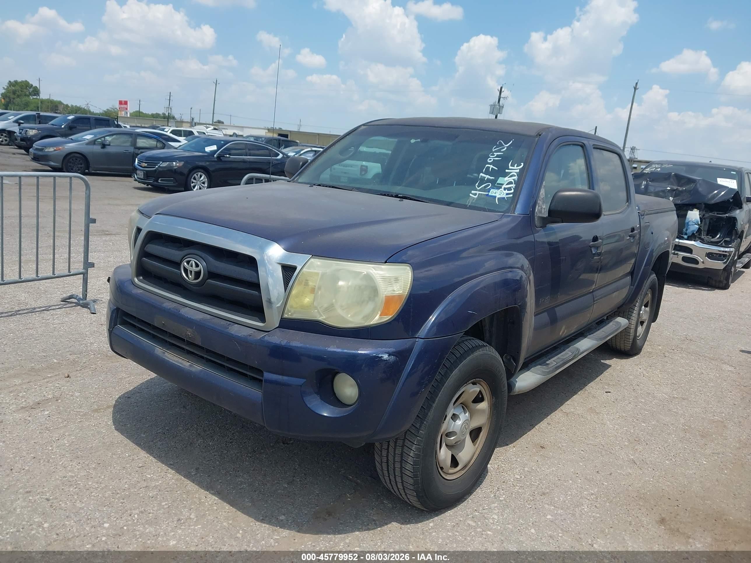2008 Toyota Tacoma Prerunner V6 Blue vin: 3TMJU62N38M066359