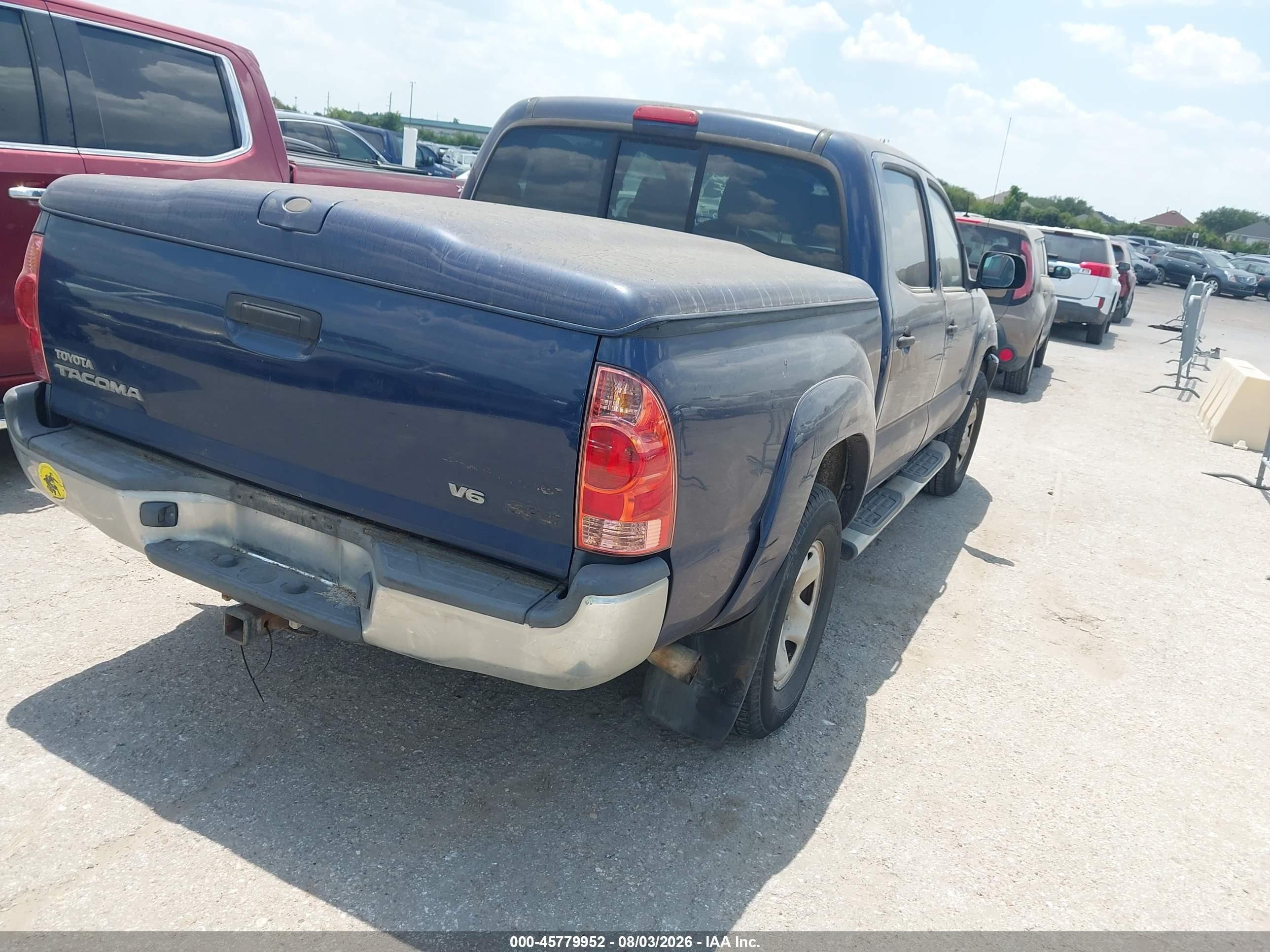 2008 Toyota Tacoma Prerunner V6 Blue vin: 3TMJU62N38M066359