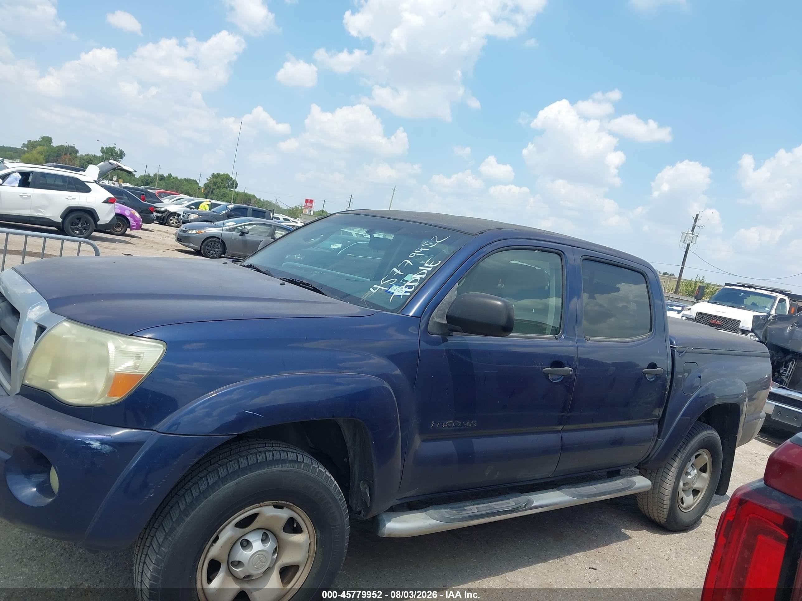 2008 Toyota Tacoma Prerunner V6 Blue vin: 3TMJU62N38M066359