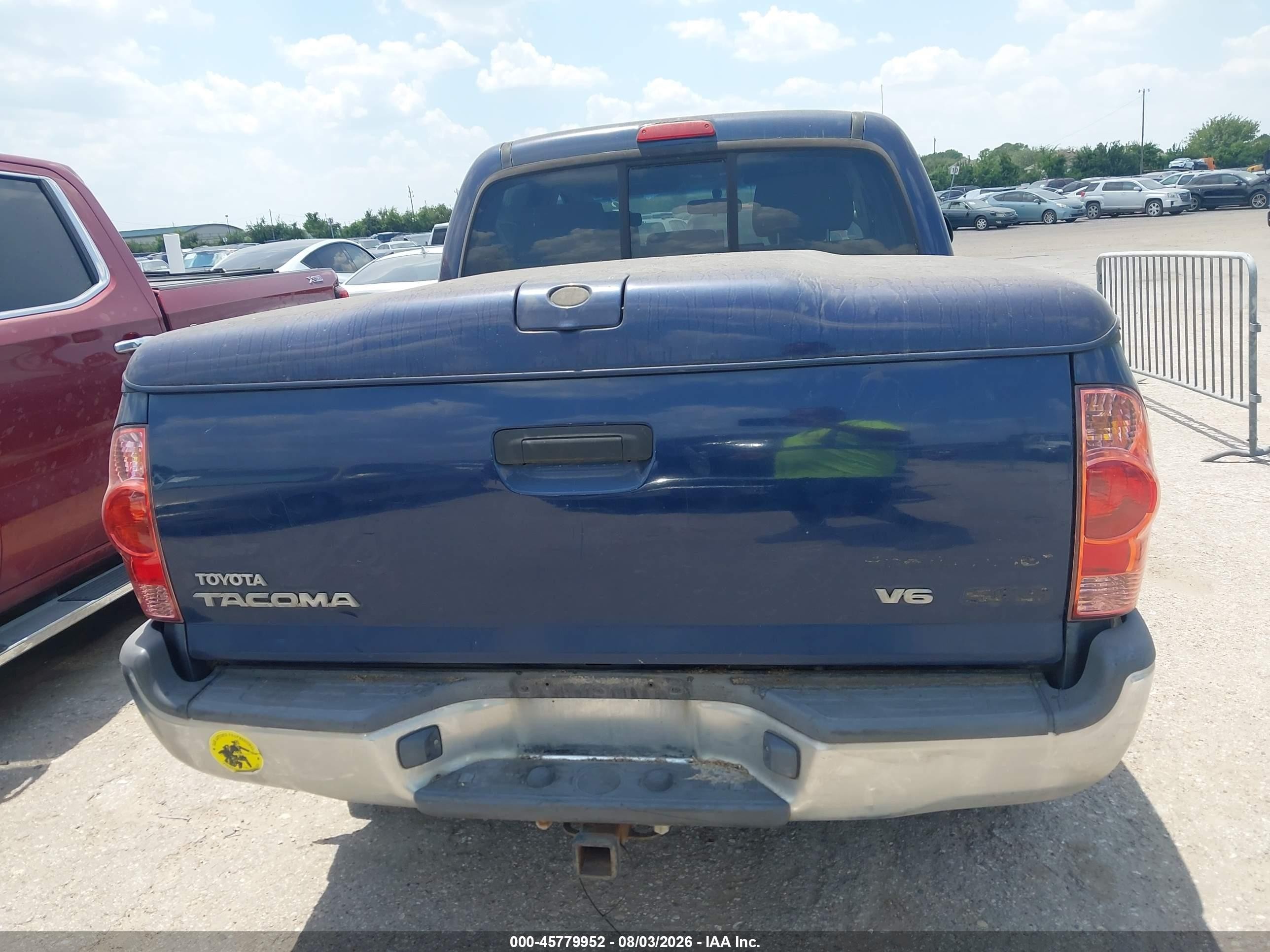 2008 Toyota Tacoma Prerunner V6 Blue vin: 3TMJU62N38M066359