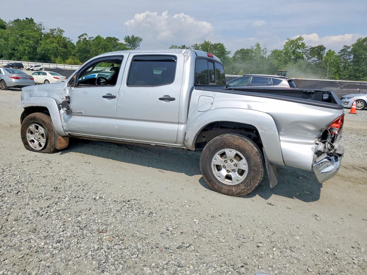 2006 Toyota Tacoma Double Cab Prerunner Серебряный vin: 3TMJU62N46M011982