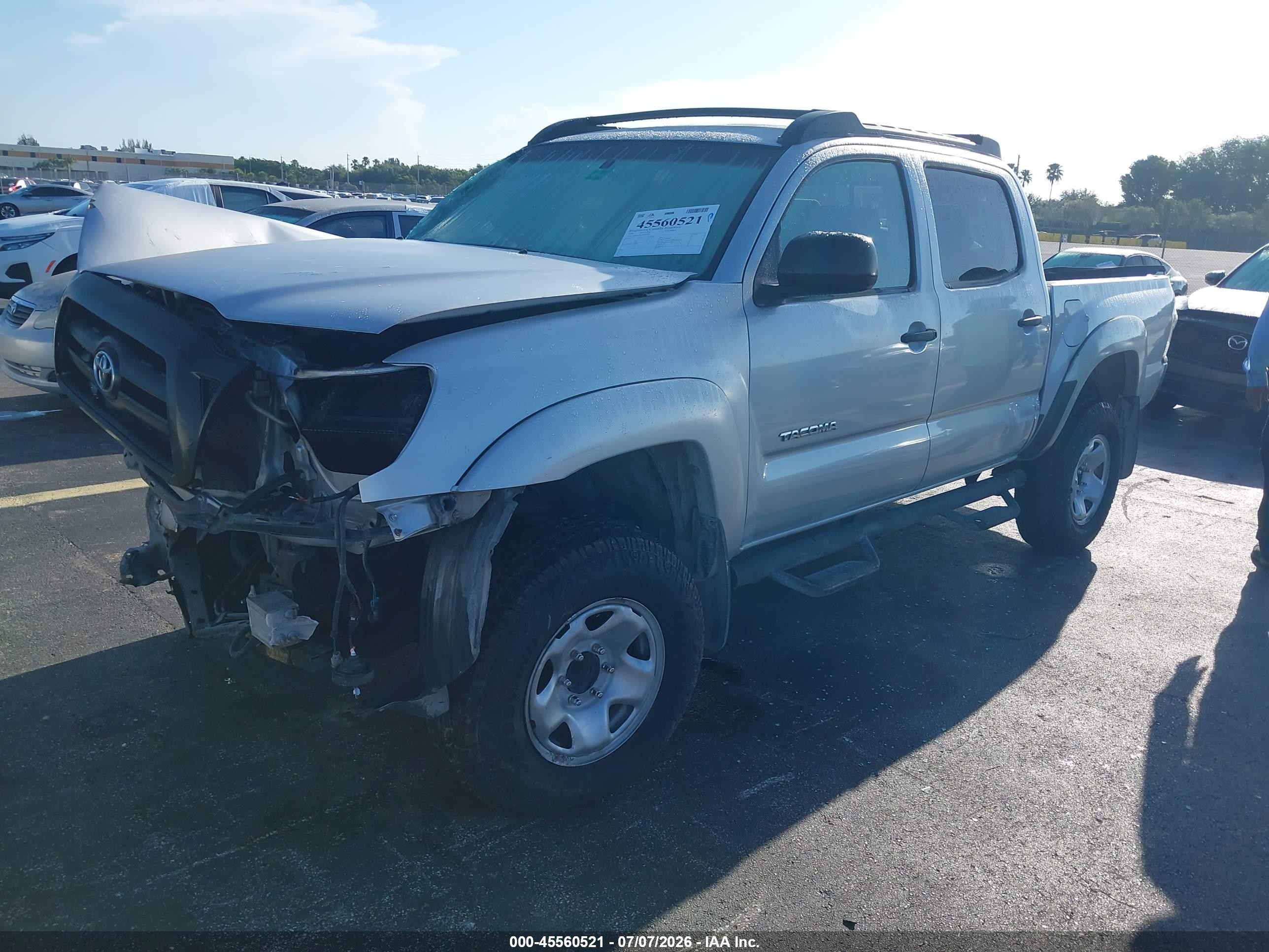 2006 Toyota Tacoma Prerunner V6 Silver vin: 3TMJU62N46M027566