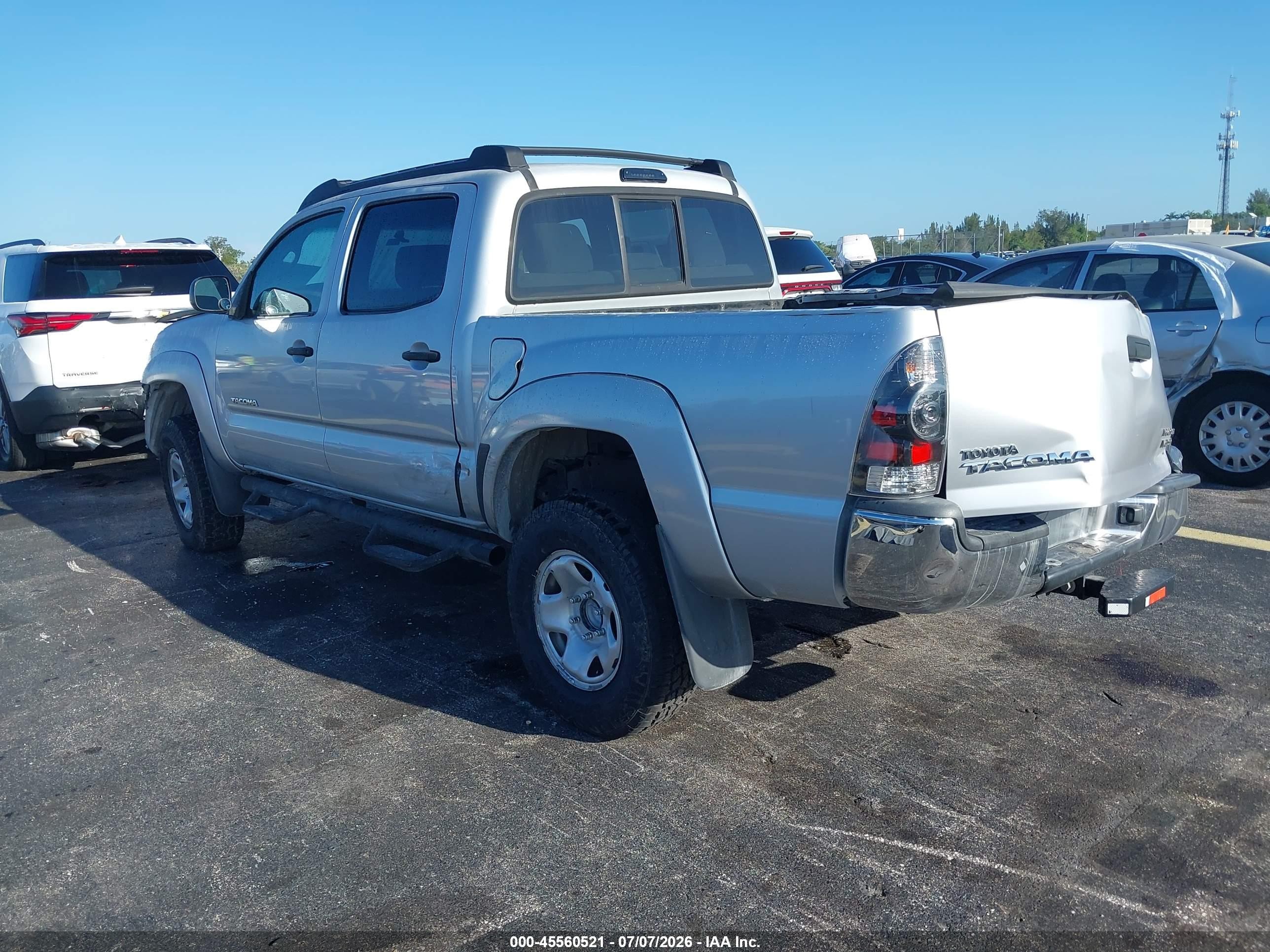 2006 Toyota Tacoma Prerunner V6 Silver vin: 3TMJU62N46M027566