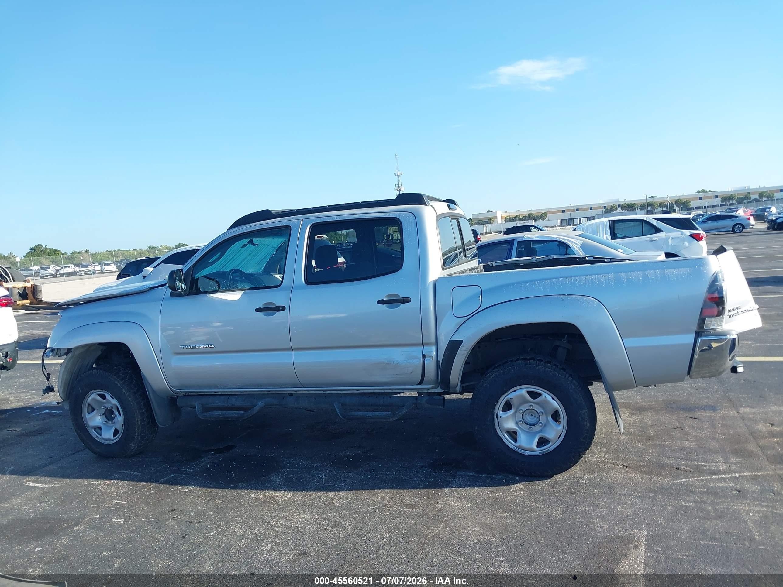 2006 Toyota Tacoma Prerunner V6 Silver vin: 3TMJU62N46M027566