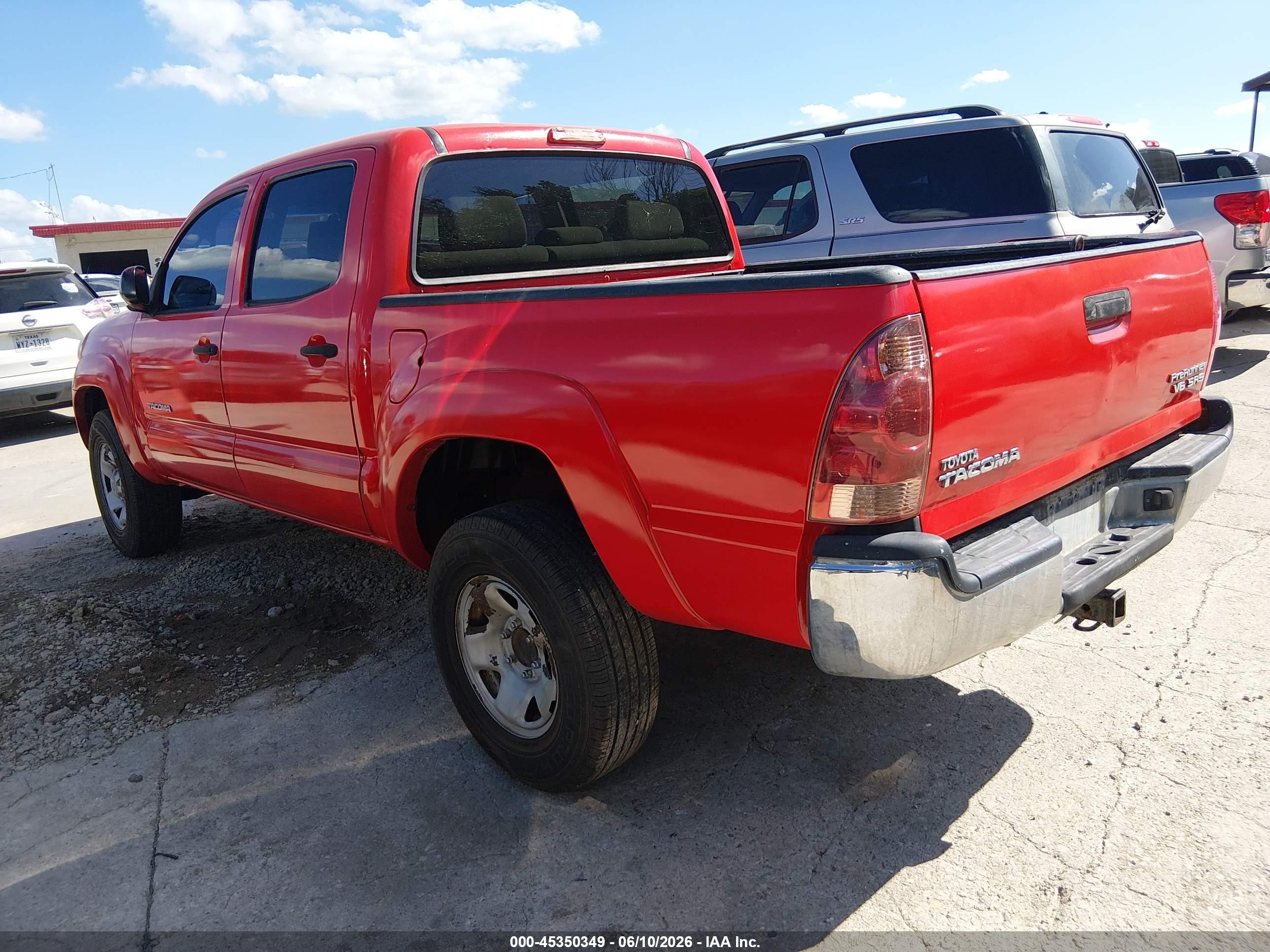 2007 Toyota Tacoma Prerunner V6 Red vin: 3TMJU62N47M039816
