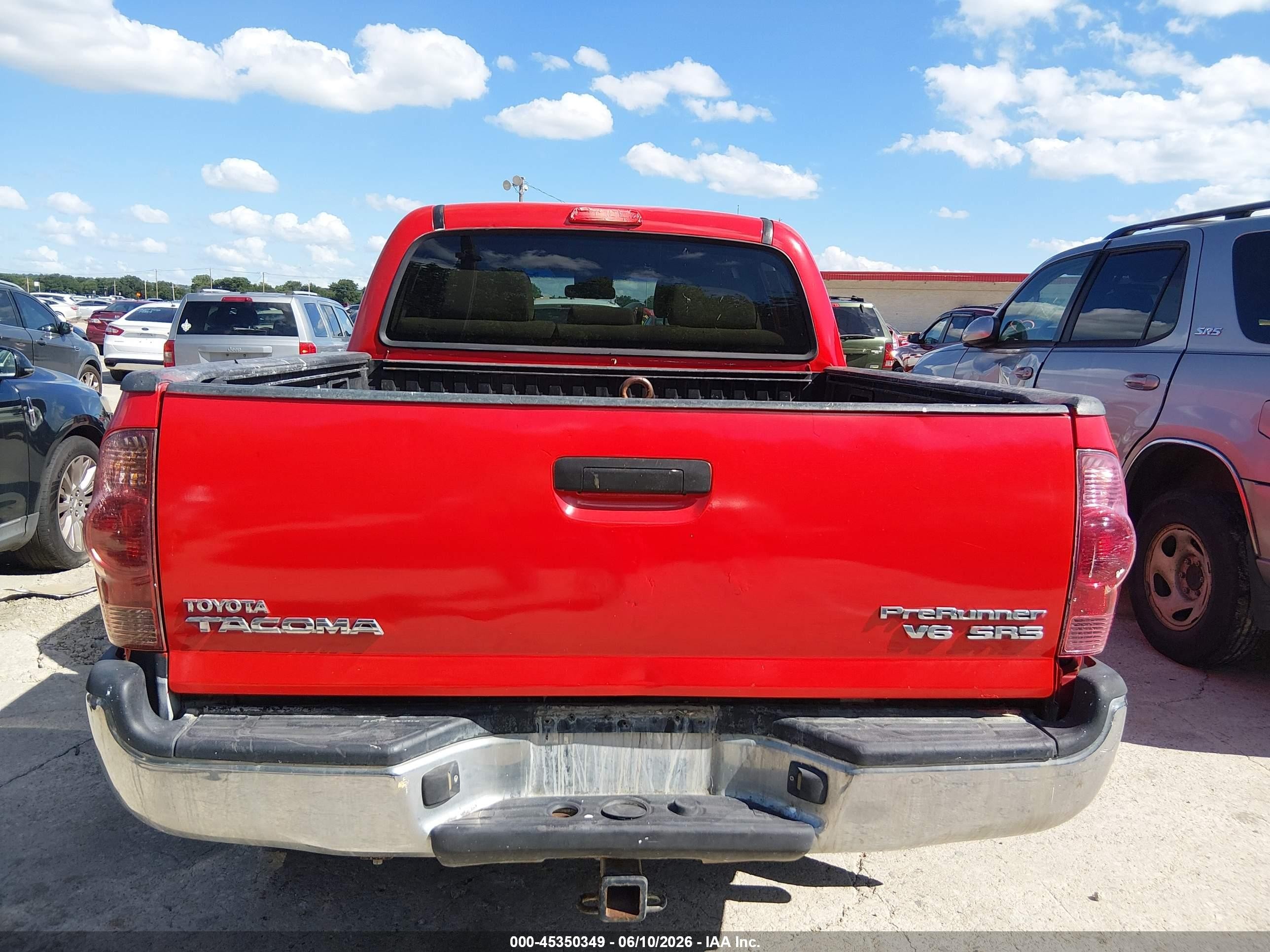 2007 Toyota Tacoma Prerunner V6 Red vin: 3TMJU62N47M039816