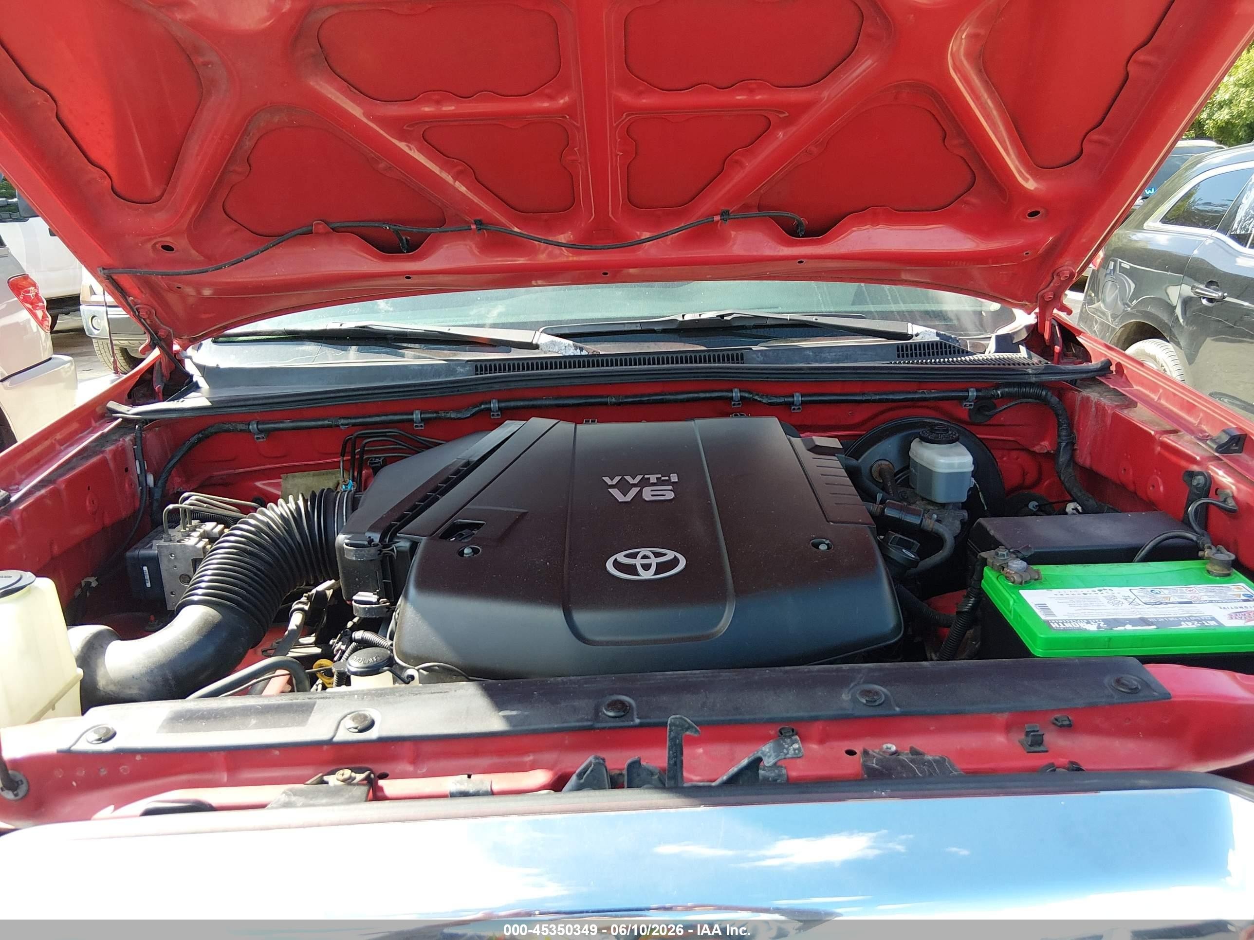 2007 Toyota Tacoma Prerunner V6 Red vin: 3TMJU62N47M039816