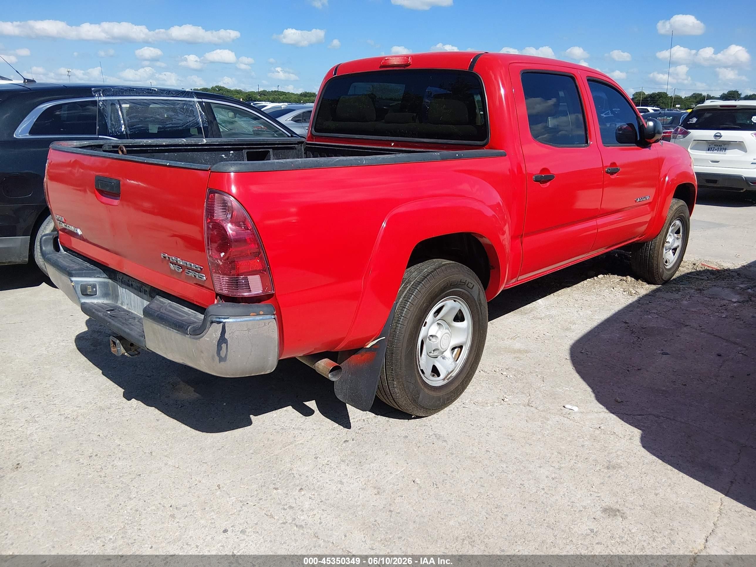 2007 Toyota Tacoma Prerunner V6 Red vin: 3TMJU62N47M039816
