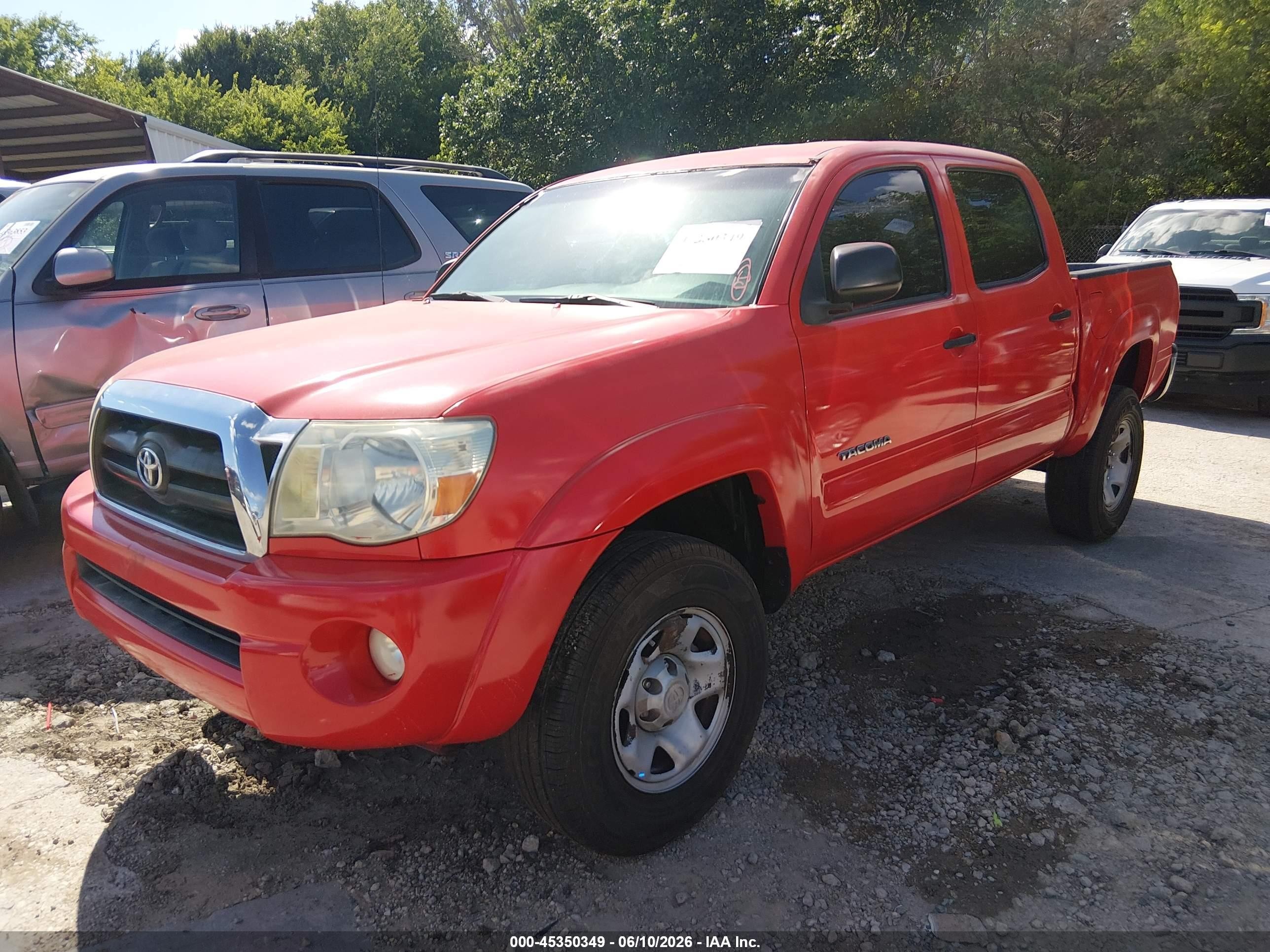 2007 Toyota Tacoma Prerunner V6 Red vin: 3TMJU62N47M039816