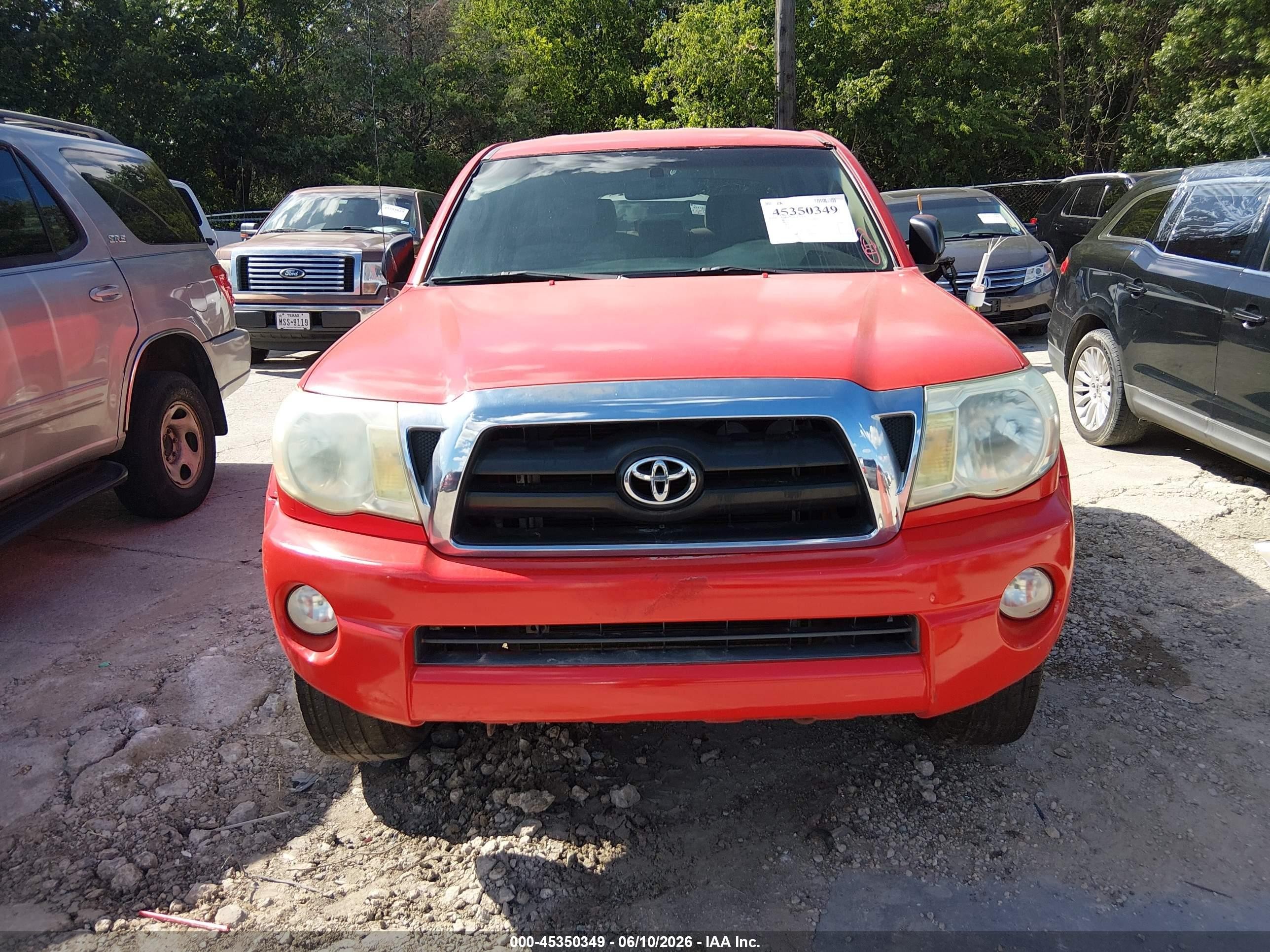 2007 Toyota Tacoma Prerunner V6 Red vin: 3TMJU62N47M039816