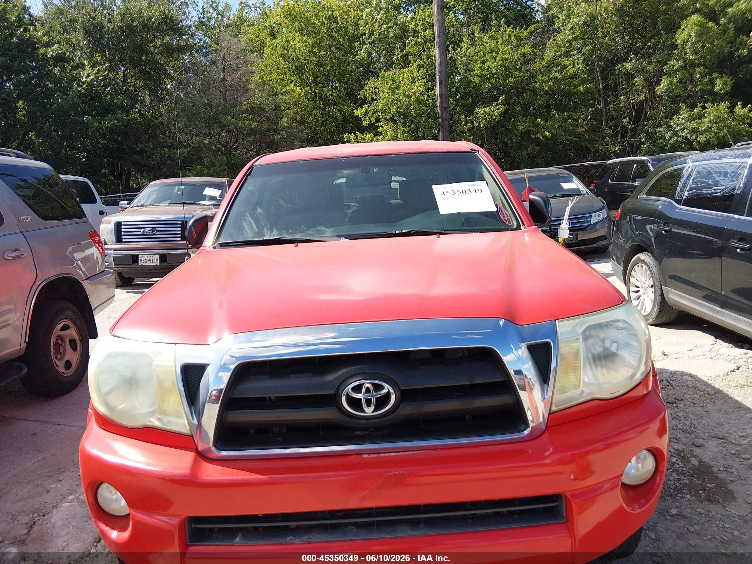2007 Toyota Tacoma Prerunner V6 Red vin: 3TMJU62N47M039816