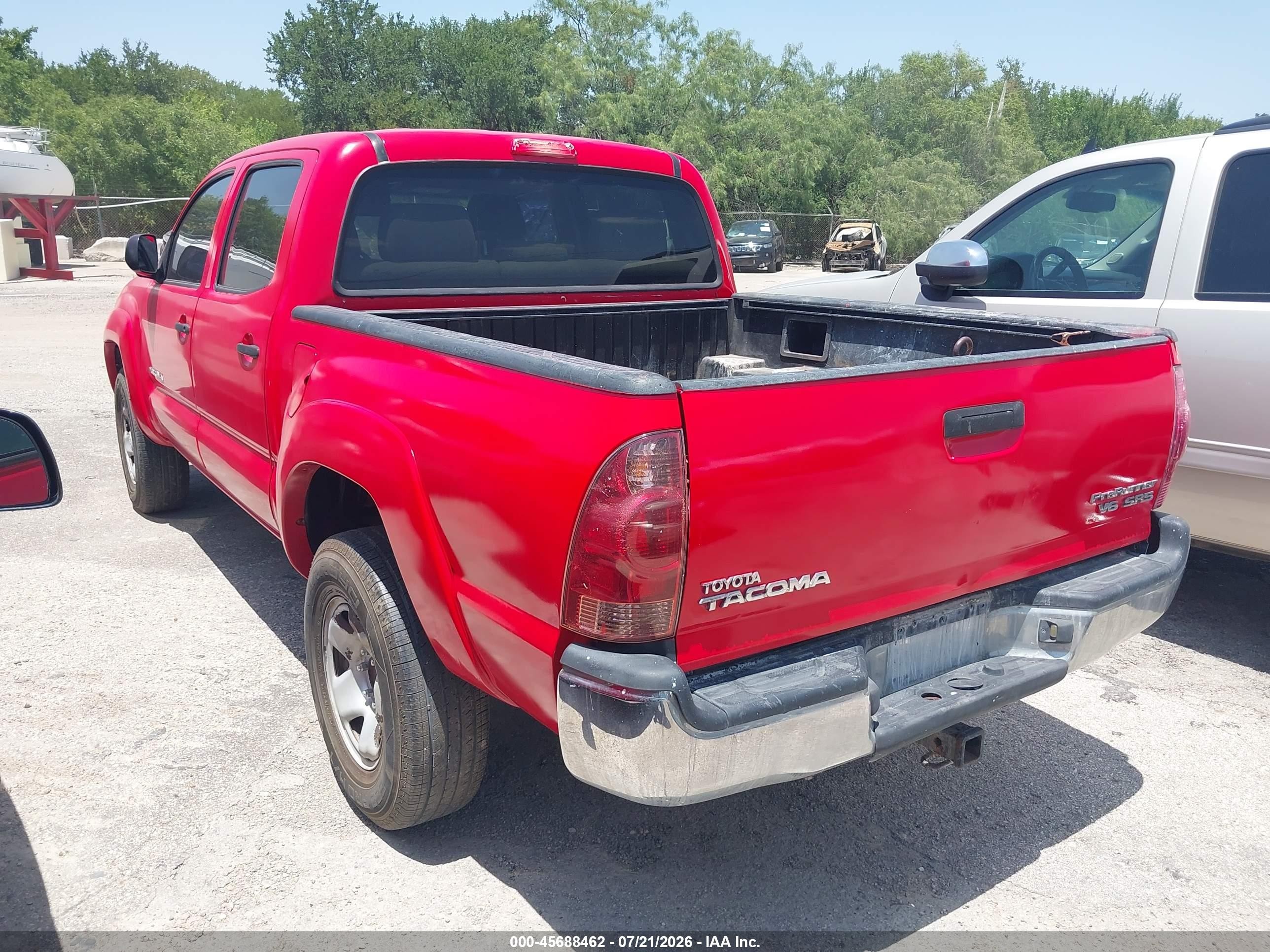 2007 Toyota Tacoma Prerunner V6 Красный vin: 3TMJU62N47M039816