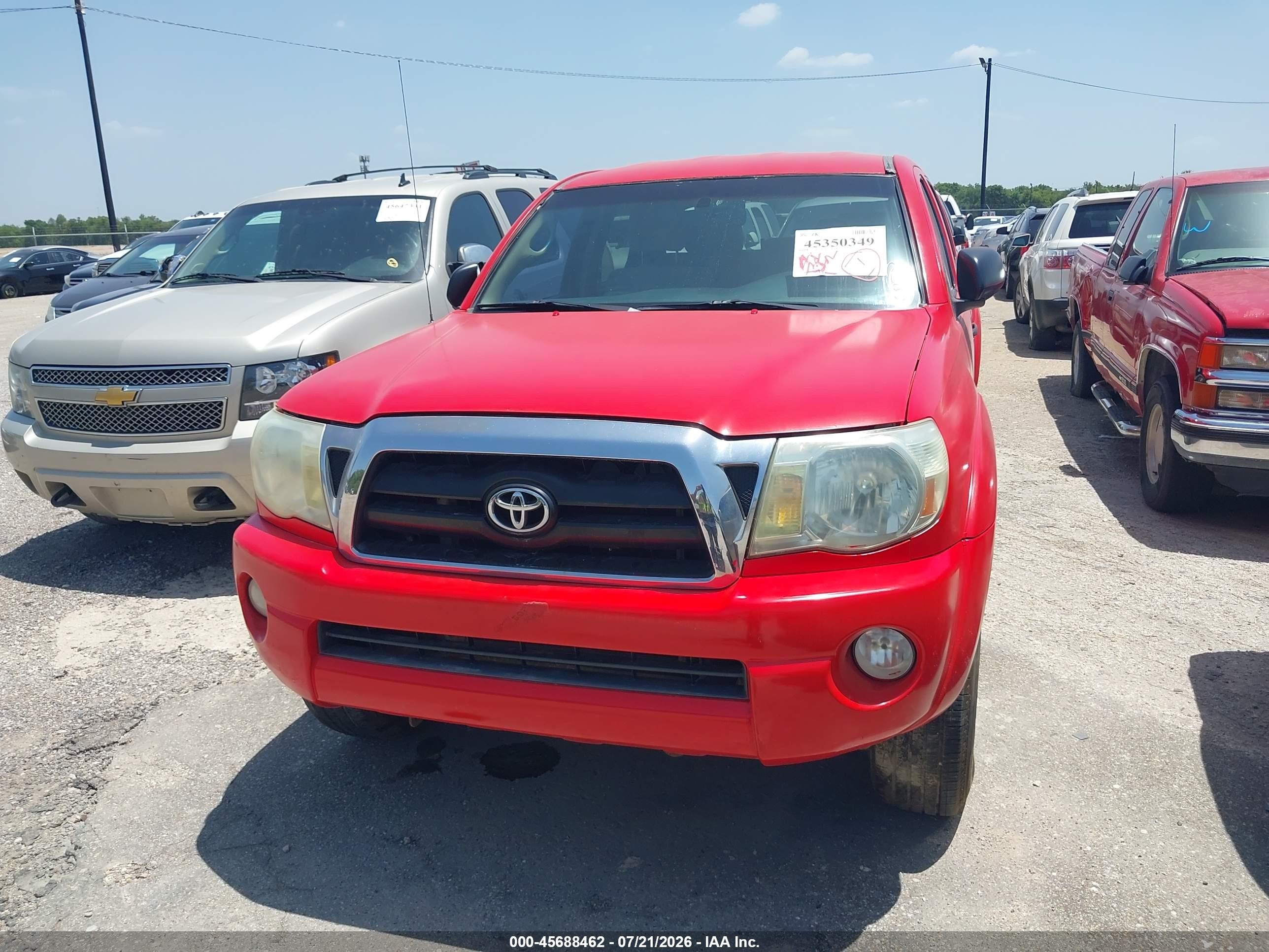 2007 Toyota Tacoma Prerunner V6 Красный vin: 3TMJU62N47M039816
