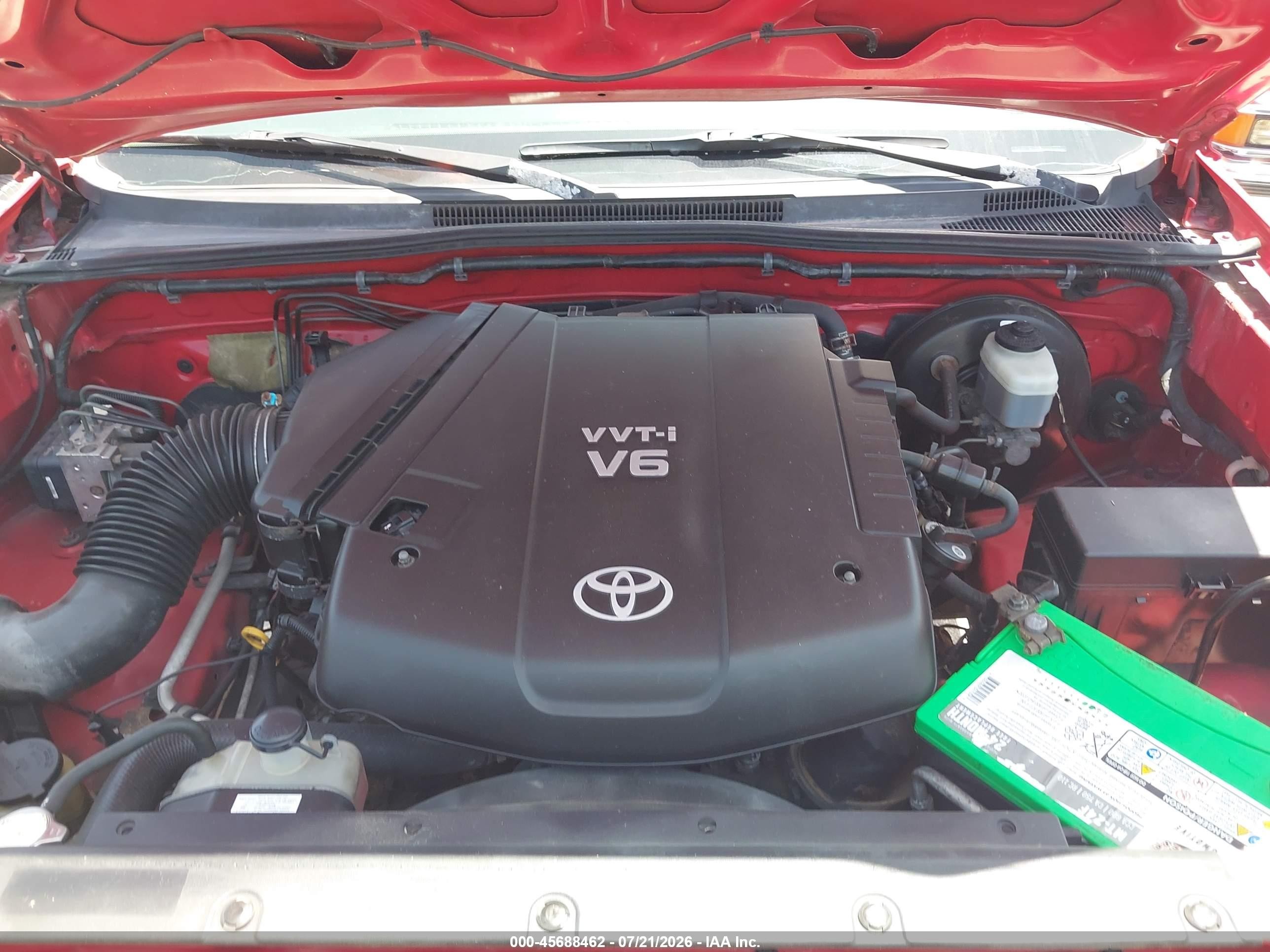 2007 Toyota Tacoma Prerunner V6 Красный vin: 3TMJU62N47M039816