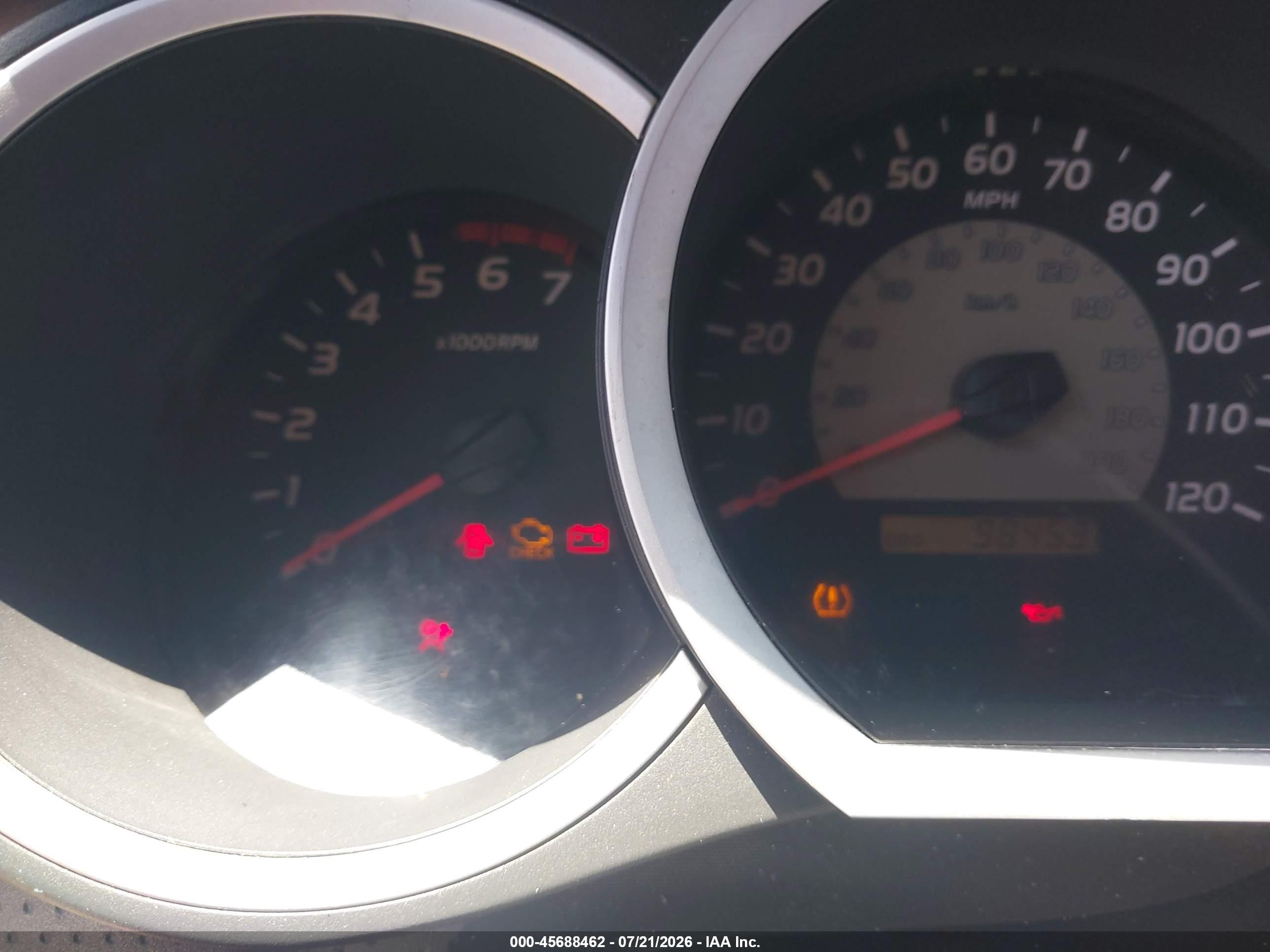 2007 Toyota Tacoma Prerunner V6 Красный vin: 3TMJU62N47M039816
