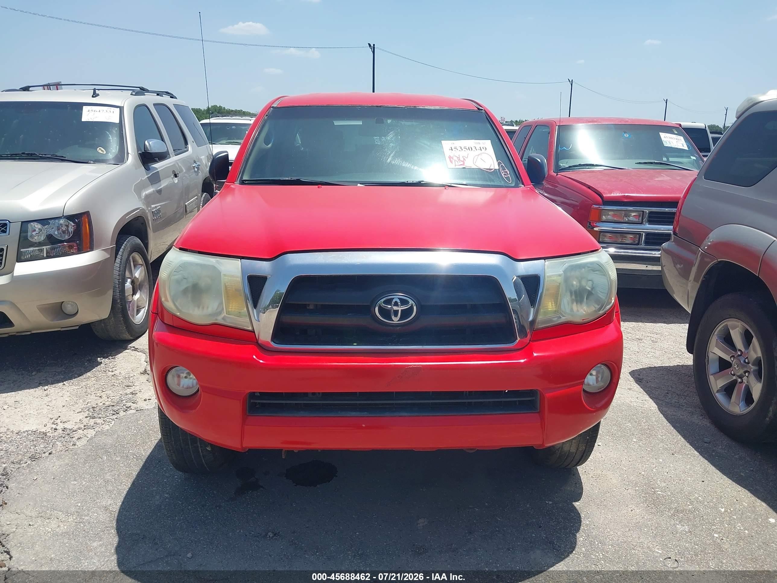 2007 Toyota Tacoma Prerunner V6 Красный vin: 3TMJU62N47M039816