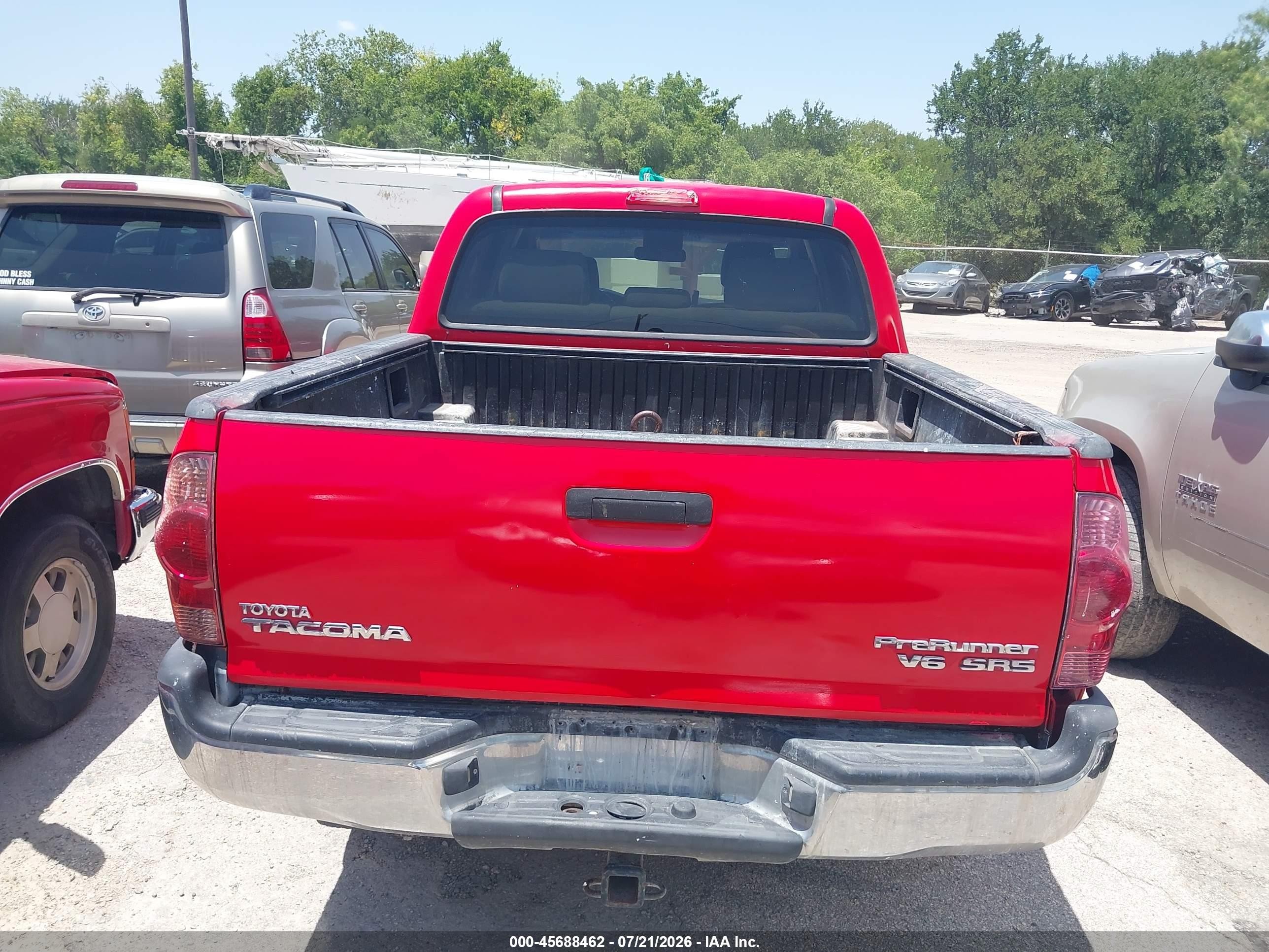 2007 Toyota Tacoma Prerunner V6 Красный vin: 3TMJU62N47M039816