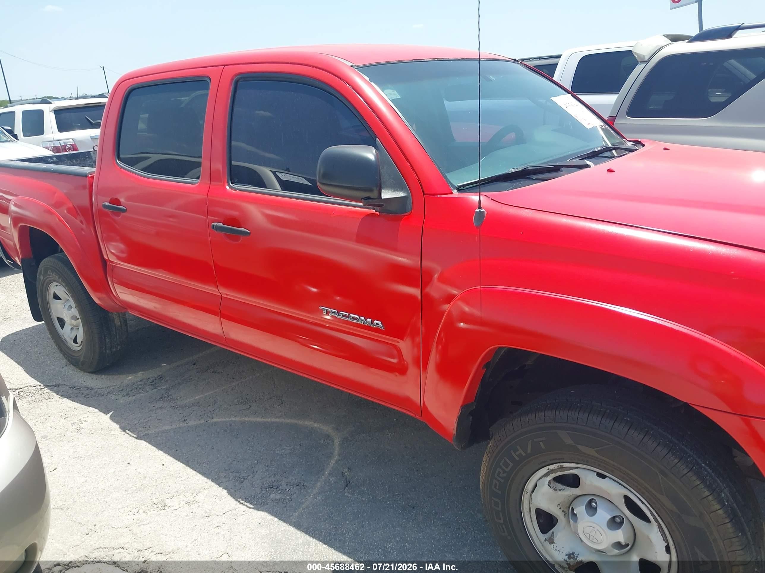 2007 Toyota Tacoma Prerunner V6 Красный vin: 3TMJU62N47M039816
