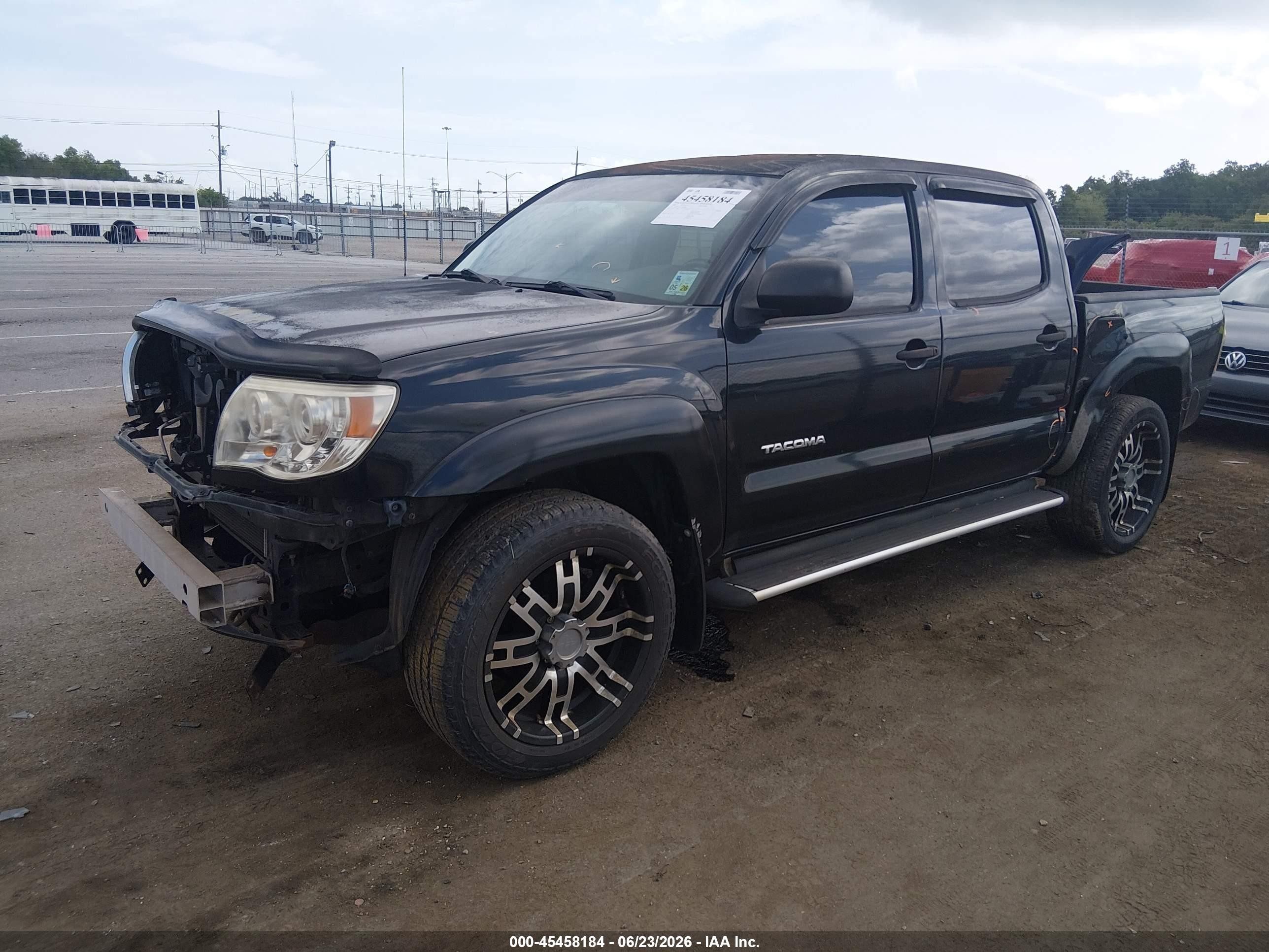2008 Toyota Tacoma Prerunner V6 Black vin: 3TMJU62N48M062854