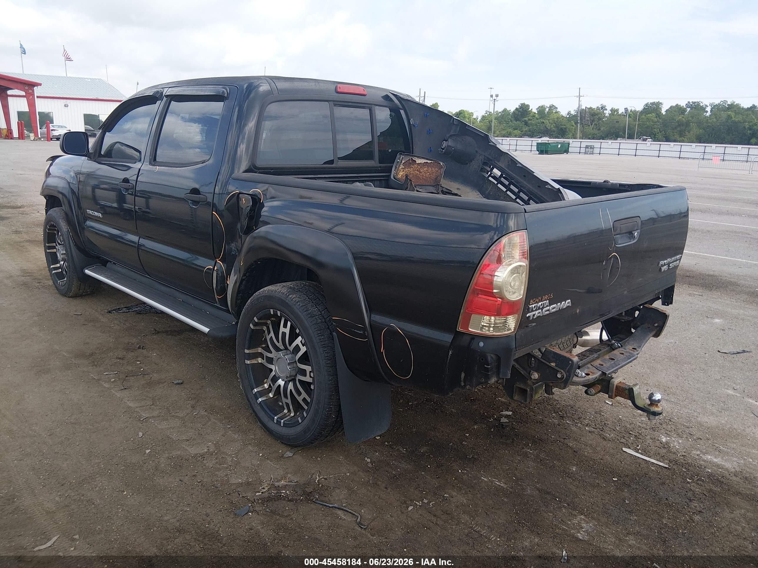 2008 Toyota Tacoma Prerunner V6 Black vin: 3TMJU62N48M062854