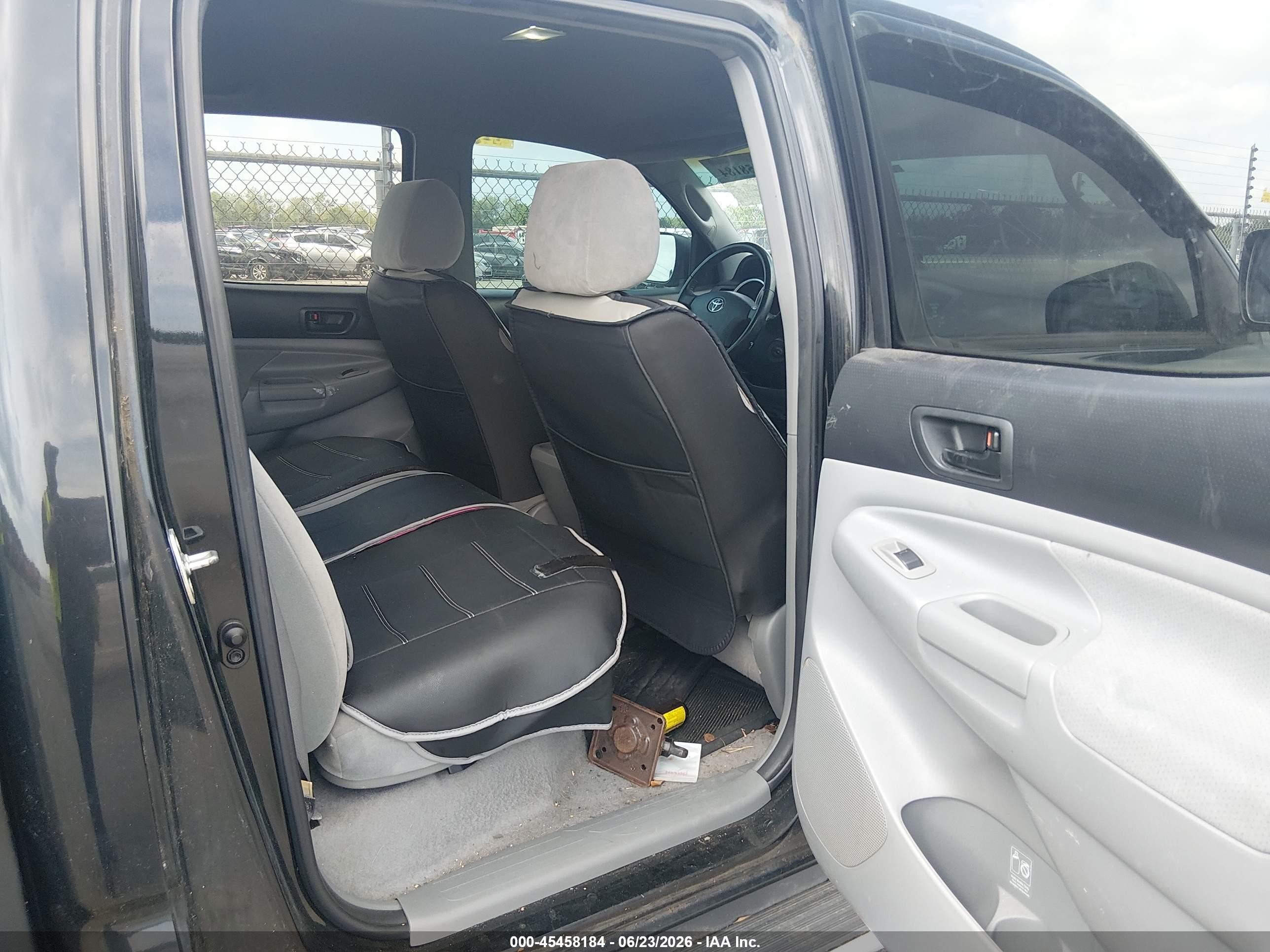 2008 Toyota Tacoma Prerunner V6 Black vin: 3TMJU62N48M062854