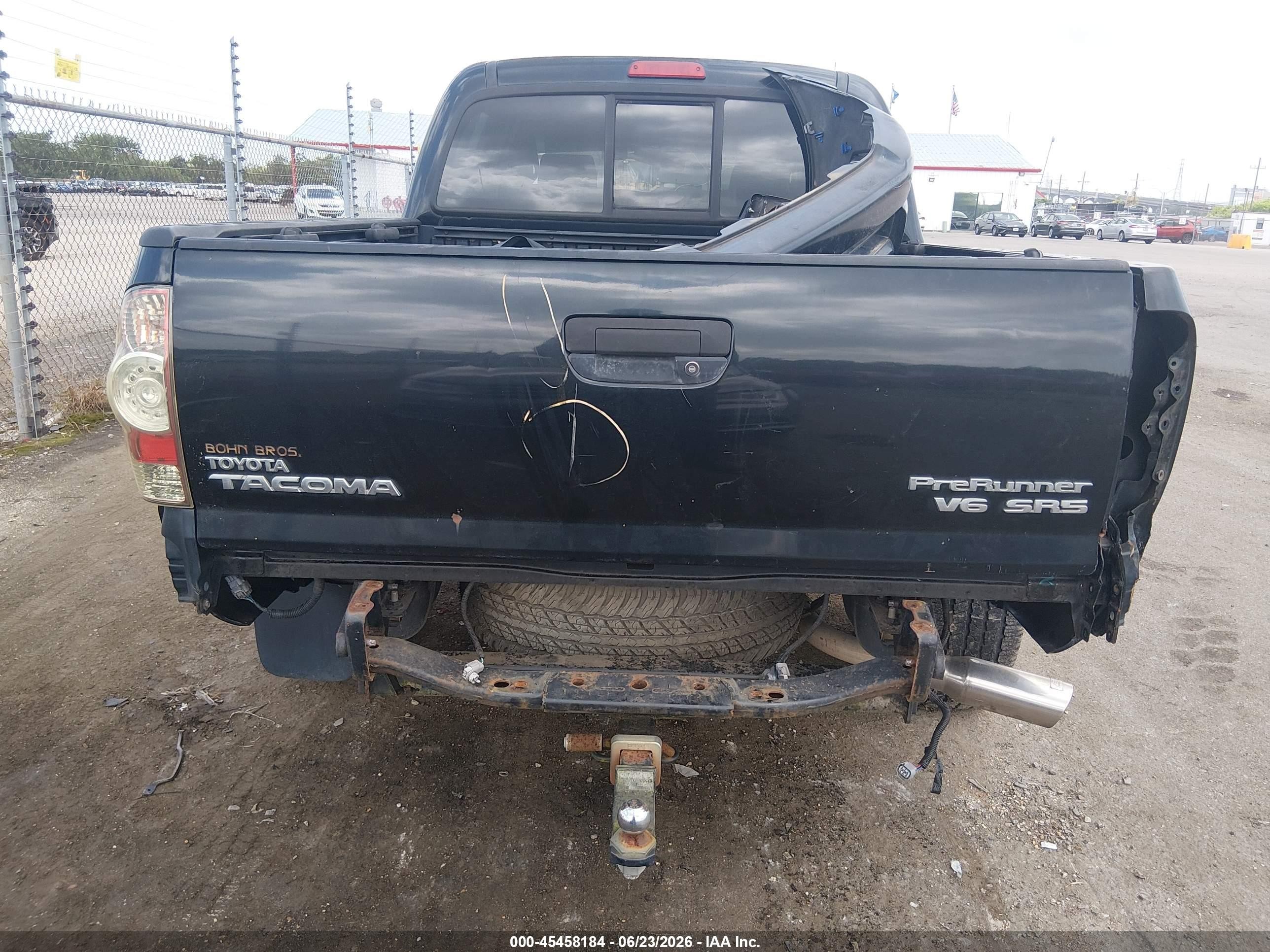 2008 Toyota Tacoma Prerunner V6 Black vin: 3TMJU62N48M062854