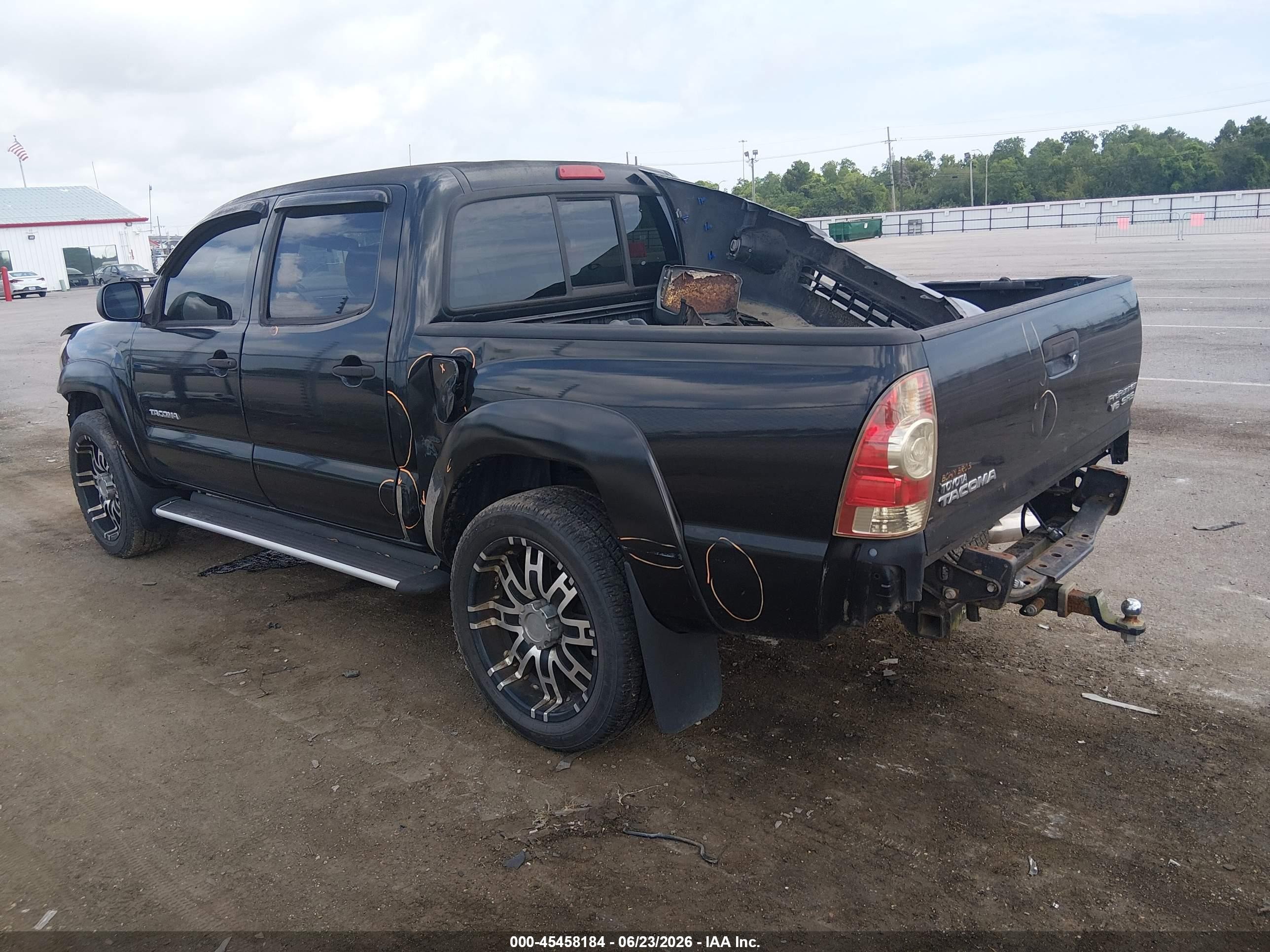 2008 Toyota Tacoma Prerunner V6 Black vin: 3TMJU62N48M062854