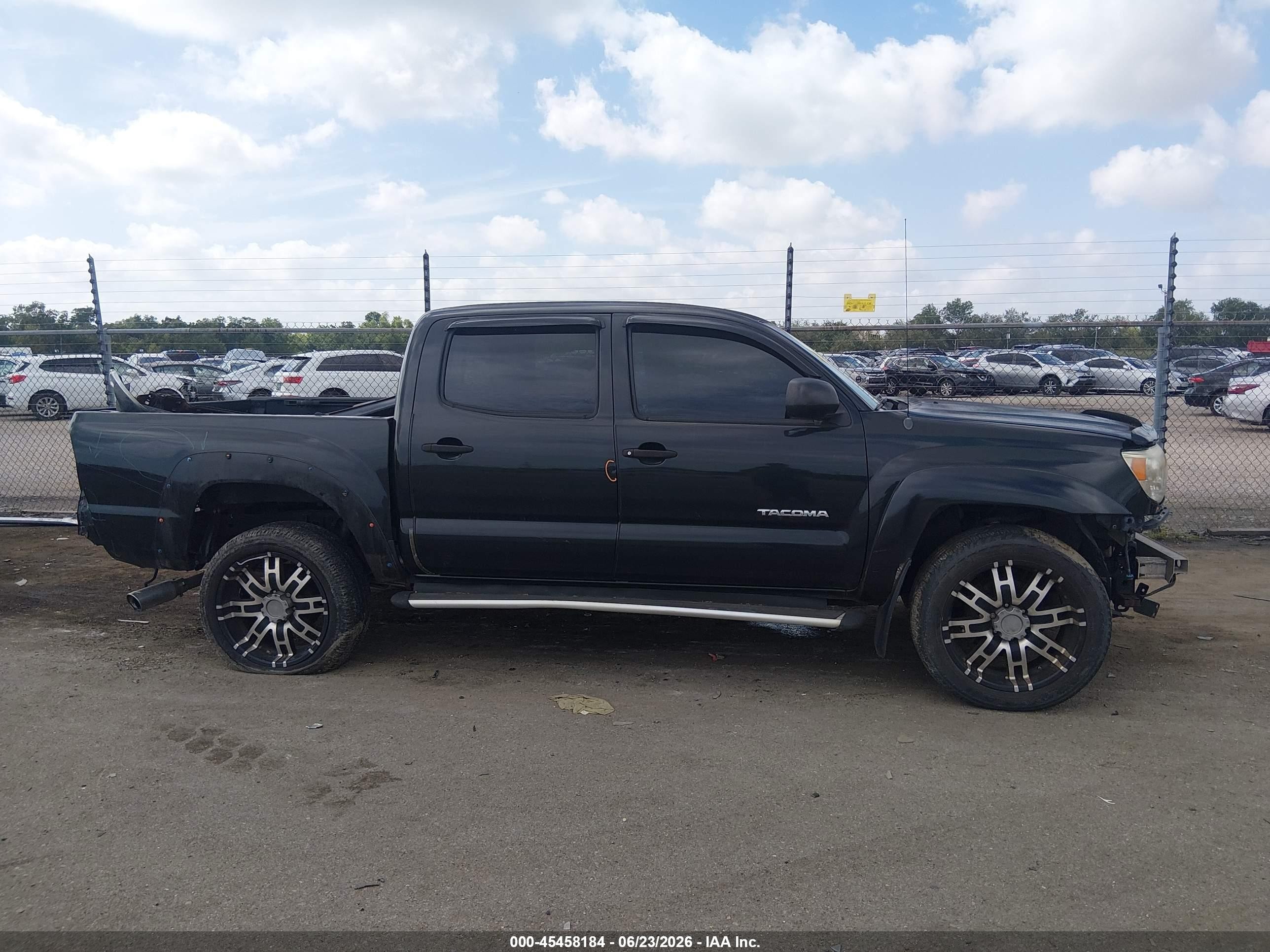 2008 Toyota Tacoma Prerunner V6 Black vin: 3TMJU62N48M062854