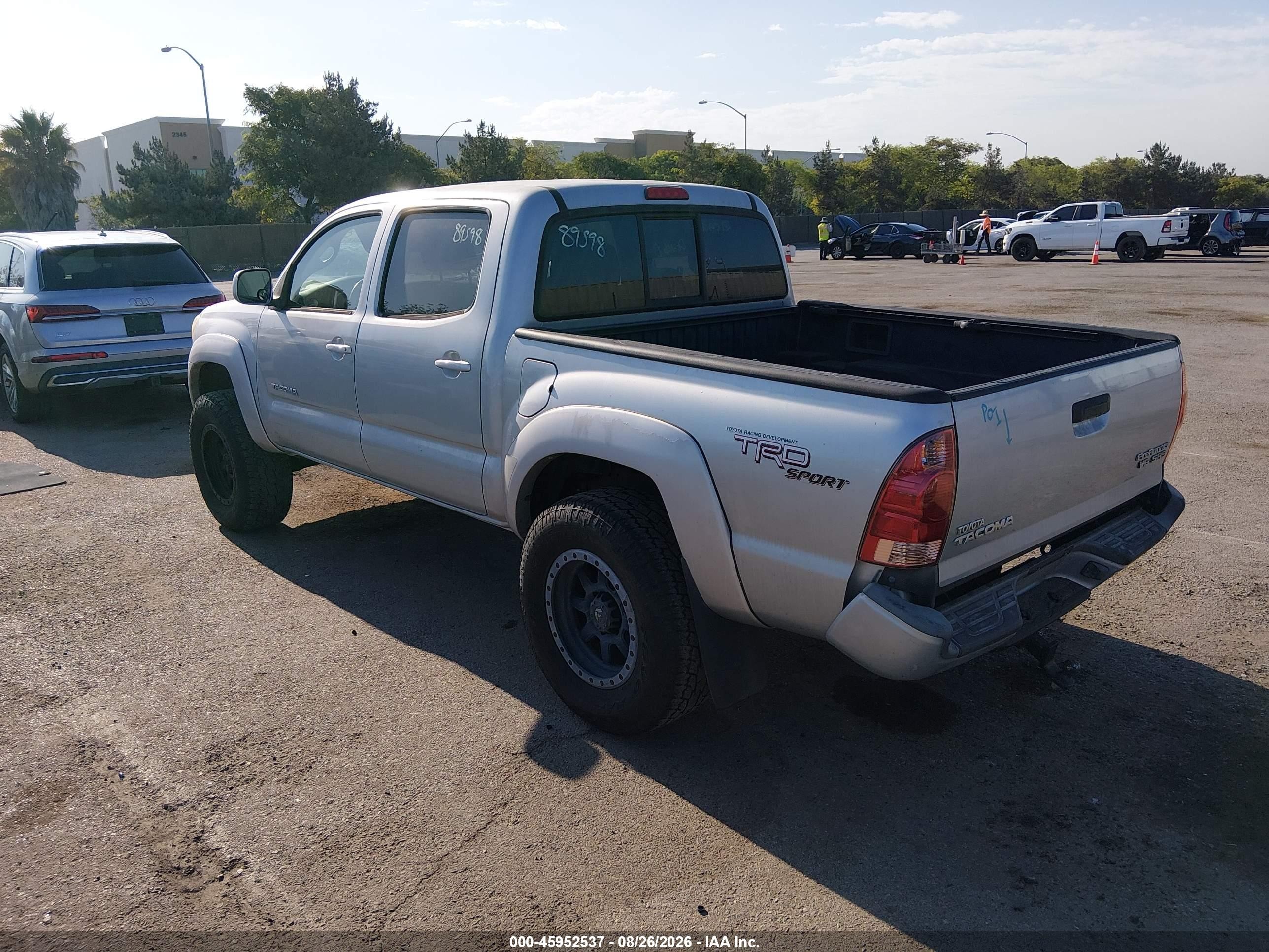 2008 Toyota Tacoma Prerunner V6 Gray vin: 3TMJU62N48M067309