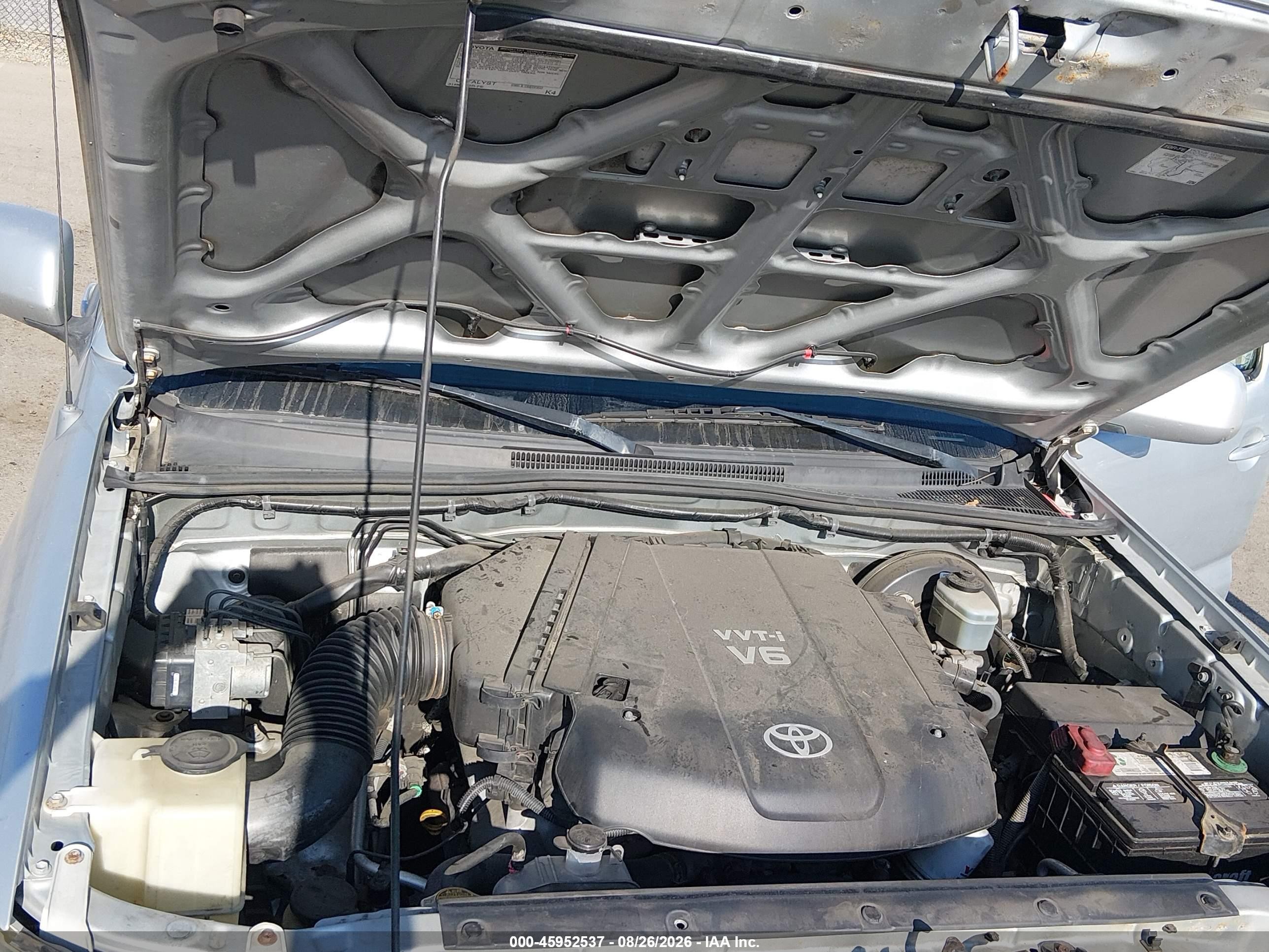 2008 Toyota Tacoma Prerunner V6 Gray vin: 3TMJU62N48M067309